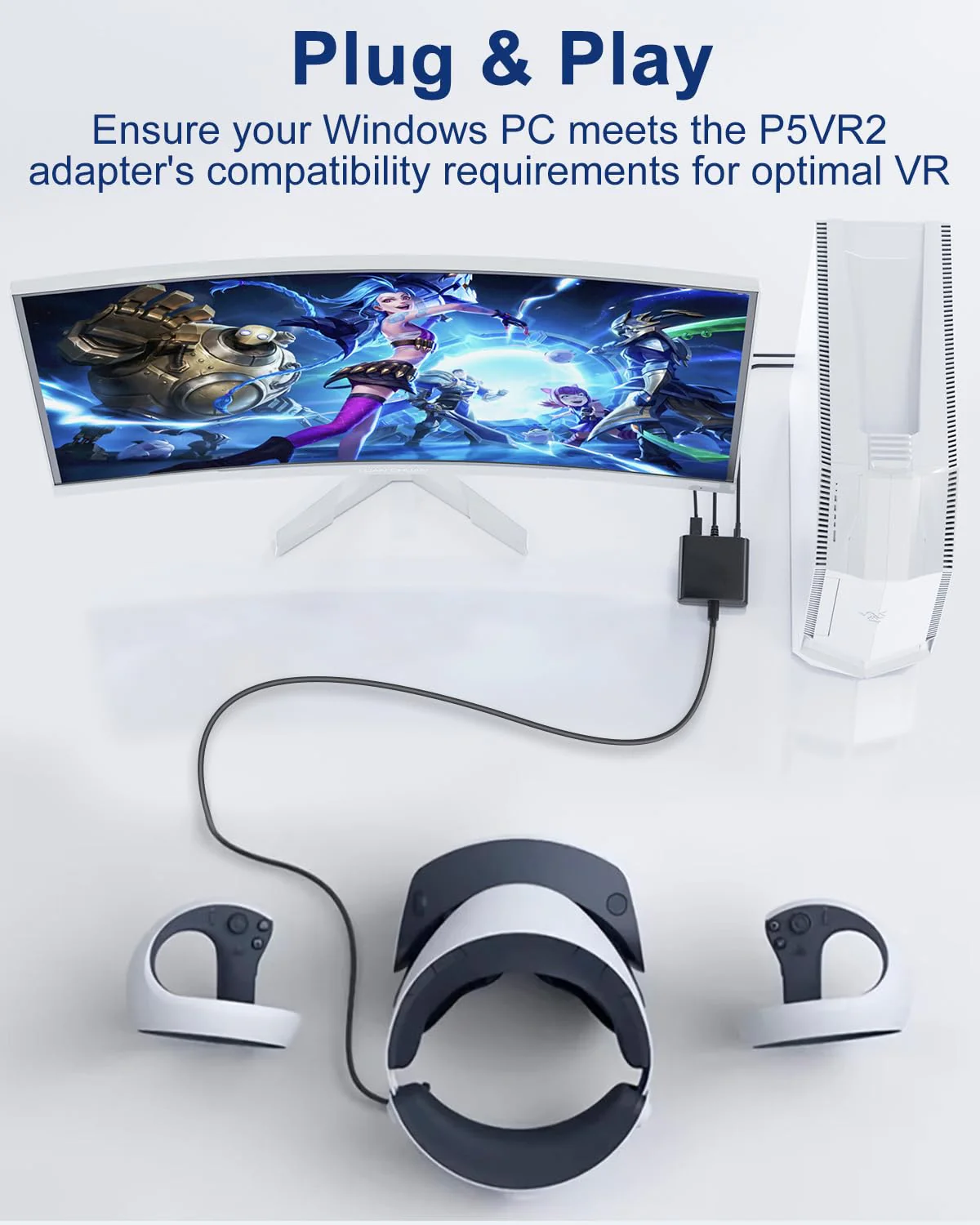 PC Adapter for VR2 Headset, VR2 to PC Converter for SteamVR Gaming on Windows, Stable Signal, Durable Aluminum Alloy Housing - Image 5