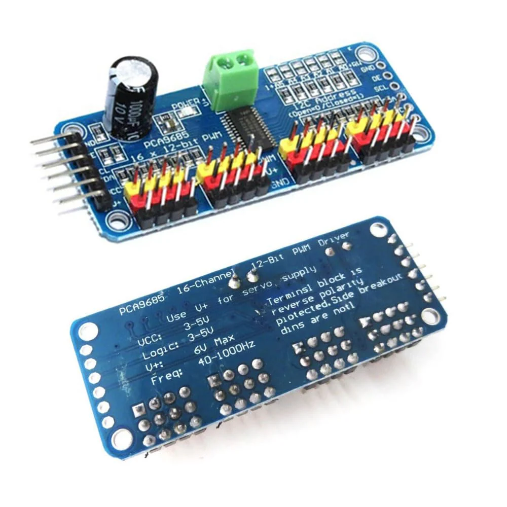 PCA9685 PWM Motor Driver 16 Channel 12-Bit PWM IIC Module for AR Duino Robot Control Electronic Expansion Sector Pack of 2 - Image 5