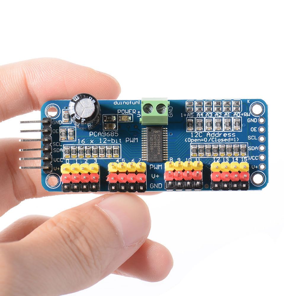 PCA9685 PWM Motor Driver 16 Channel 12-Bit PWM IIC Module for AR Duino Robot Control Electronic Expansion Sector Pack of 2 - Image 6
