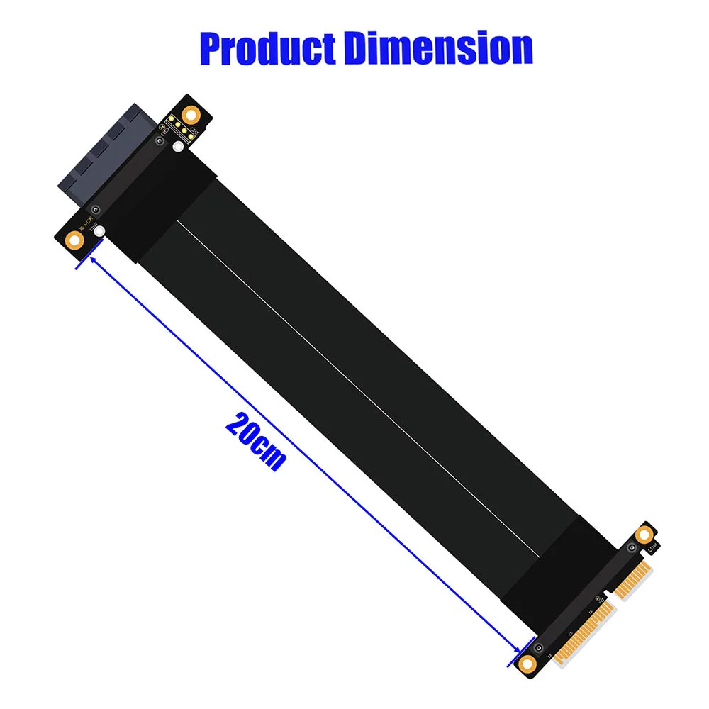 Pcie Extension Cable pcie Extension Cable 4X Extension Cable pcie Extension Cable pcie Riser (4X 180 Degree 20cm) - Image 2