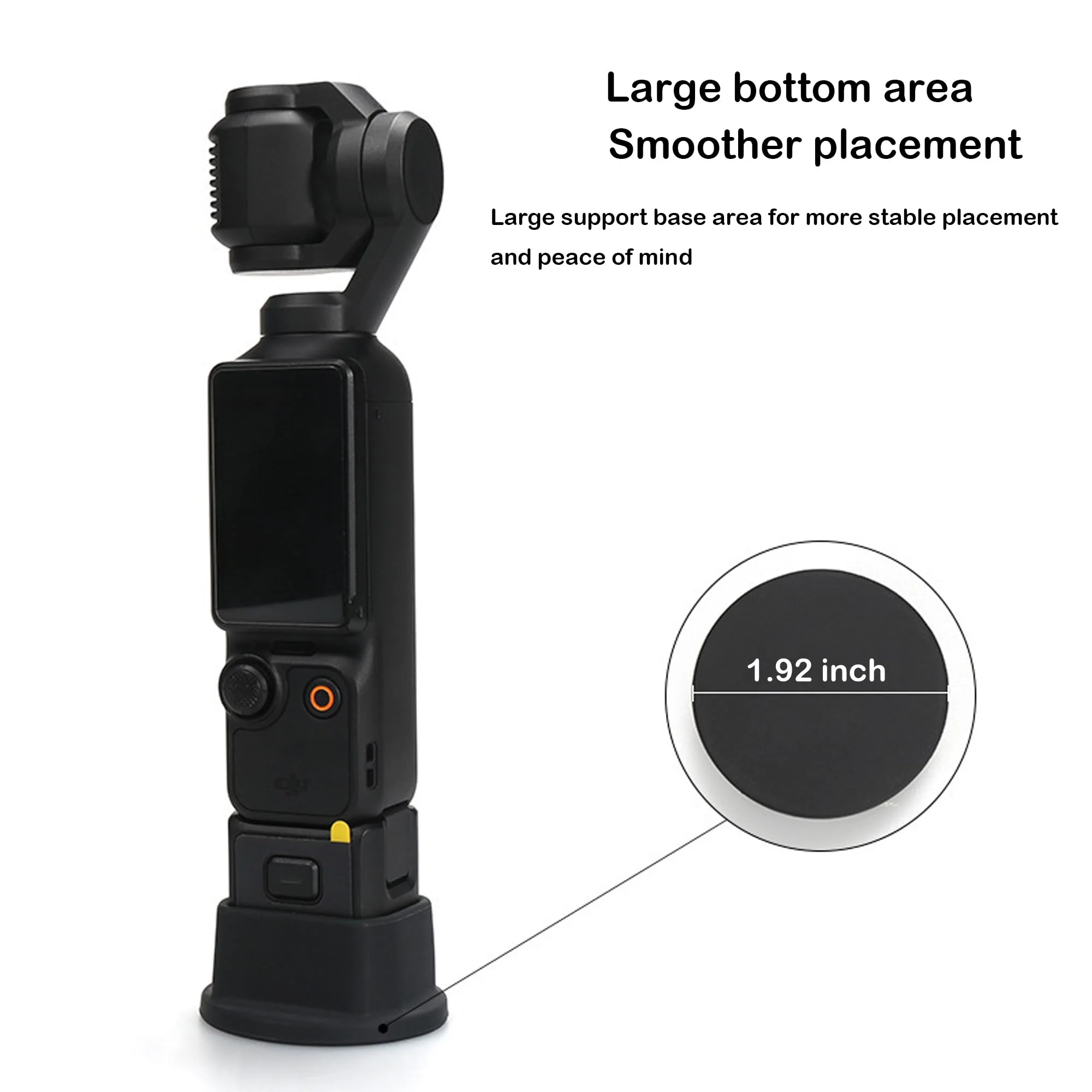 PCTC Silicone Non-Slip Desktop Mount for DJI Osmo Pocket 3, Lightweight and Compact, OSMO Pocket 3 Accessories (Silicone Black) Non-Slip Mount-B - Image 4