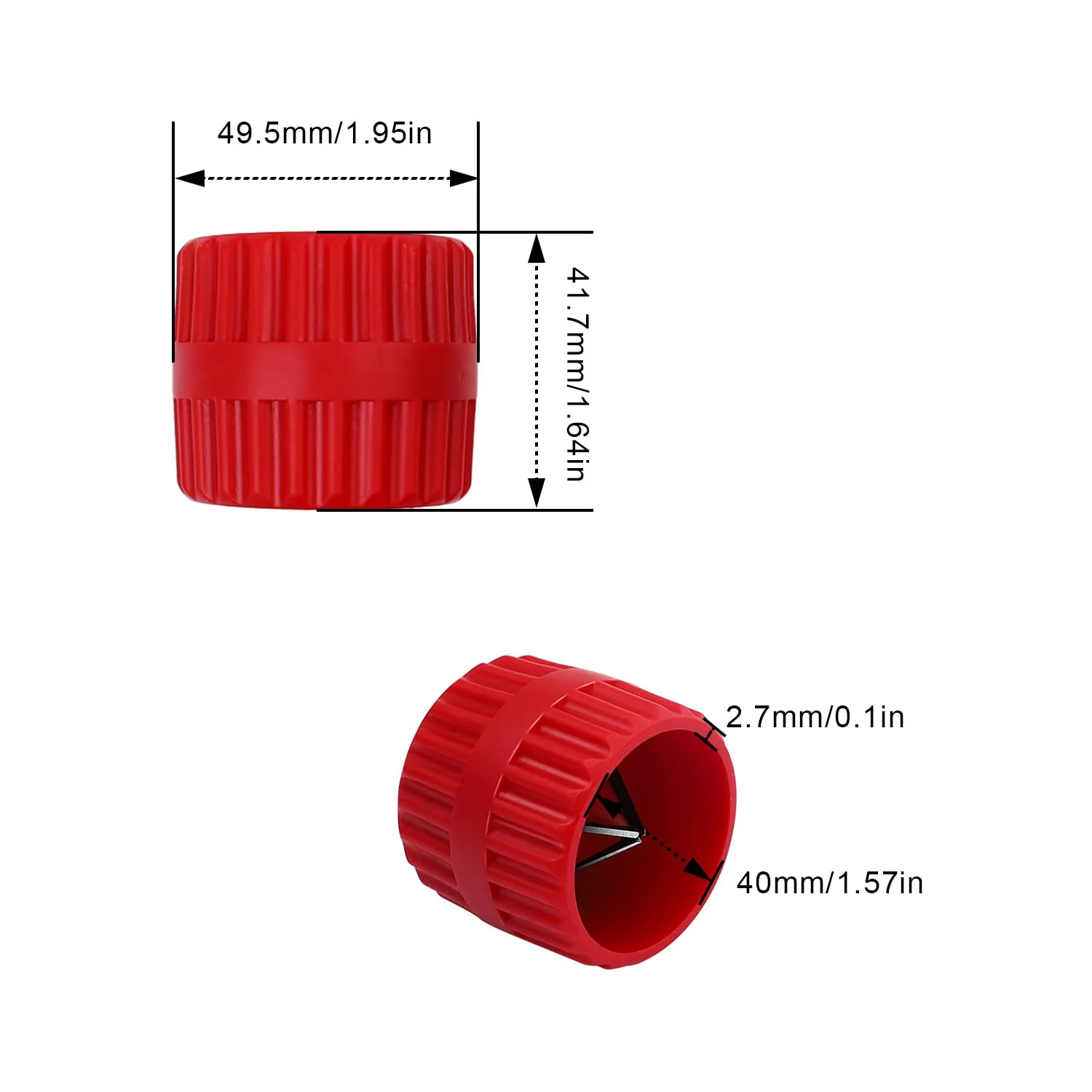 PE Pipe Deburrer, 2 in 1 Copper Pipe Deburrer, DEANKEJI Pipe Deburrer, Plastic Pipe, Universal Copper Pipe Pipes for Indoor and Outdoor Use, 5-38 mm, Indoor and Outdoor Milling Cutter - Image 2