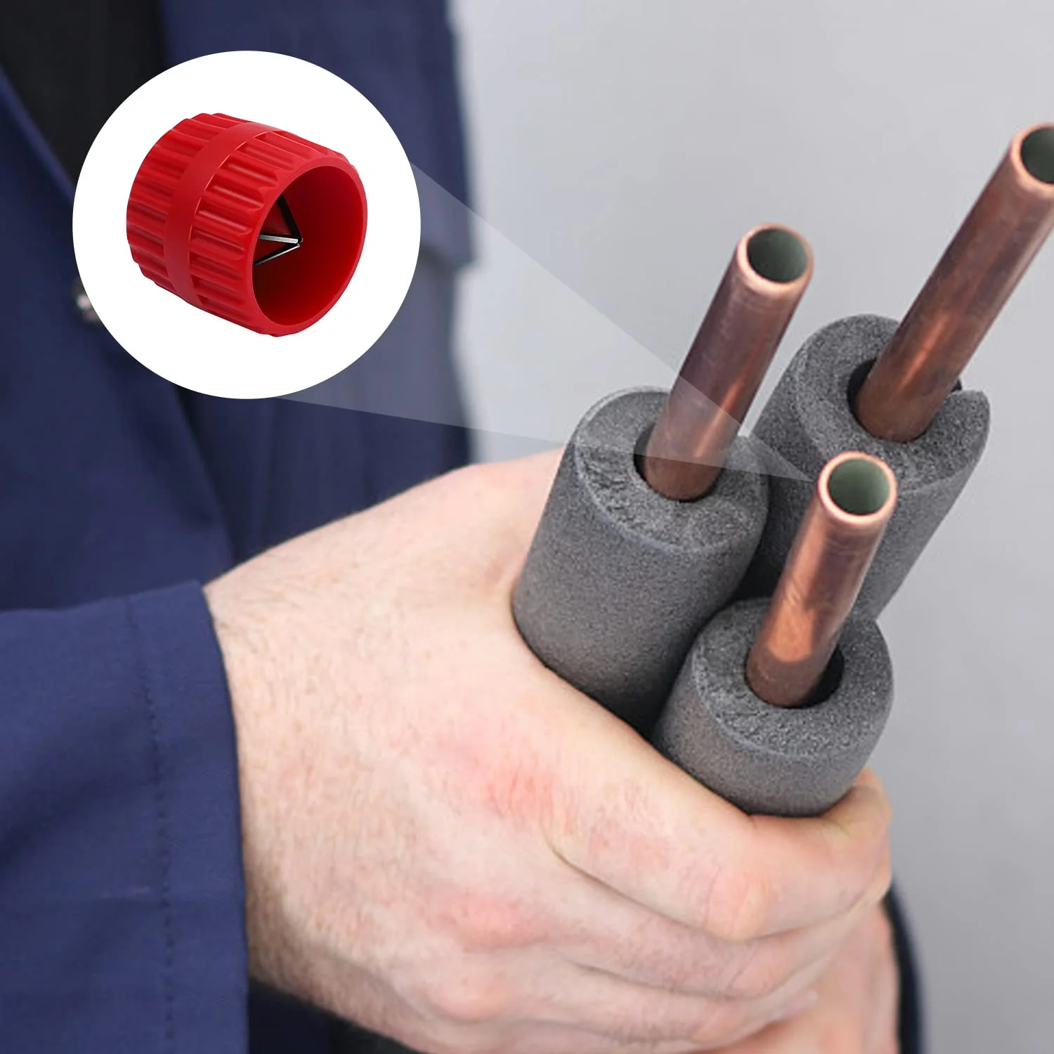 PE Pipe Deburrer, 2 in 1 Copper Pipe Deburrer, DEANKEJI Pipe Deburrer, Plastic Pipe, Universal Copper Pipe Pipes for Indoor and Outdoor Use, 5-38 mm, Indoor and Outdoor Milling Cutter - Image 7
