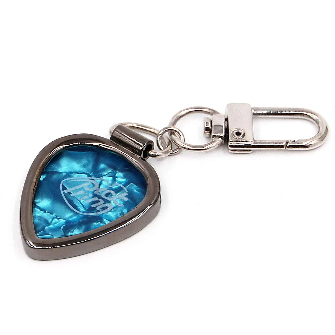 Peace Shaped Guitar Pick Holder Keychain for Guitarists (Metal Black) Metal Black - Image 5