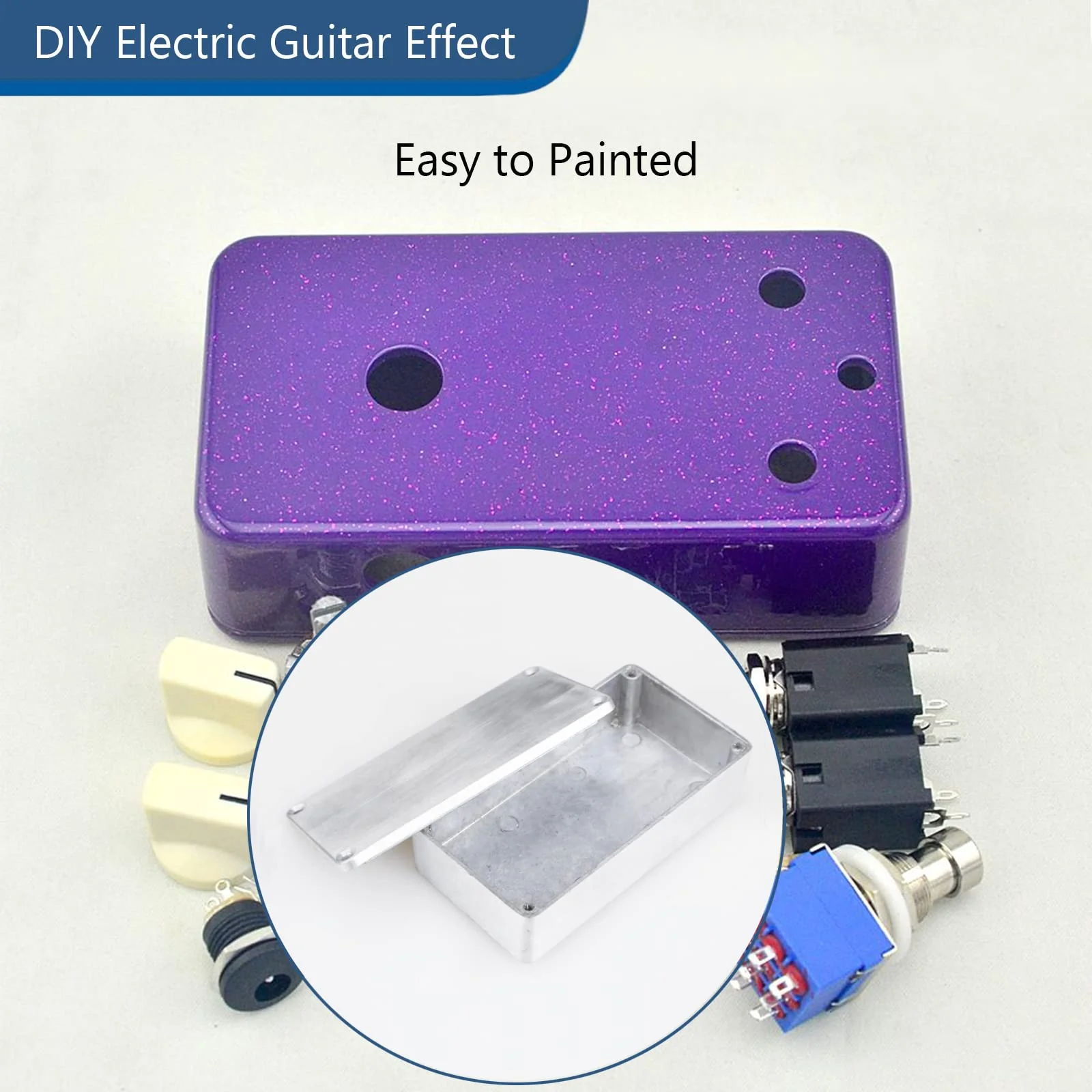 Pedal Enclosure Guitar Pedal Enclosure 1590b Aluminum Box Stomp Box Pedal Box 1590b Guitar Pedal Enclosure For Diy Guitar Pedal 3 Pack - Image 2
