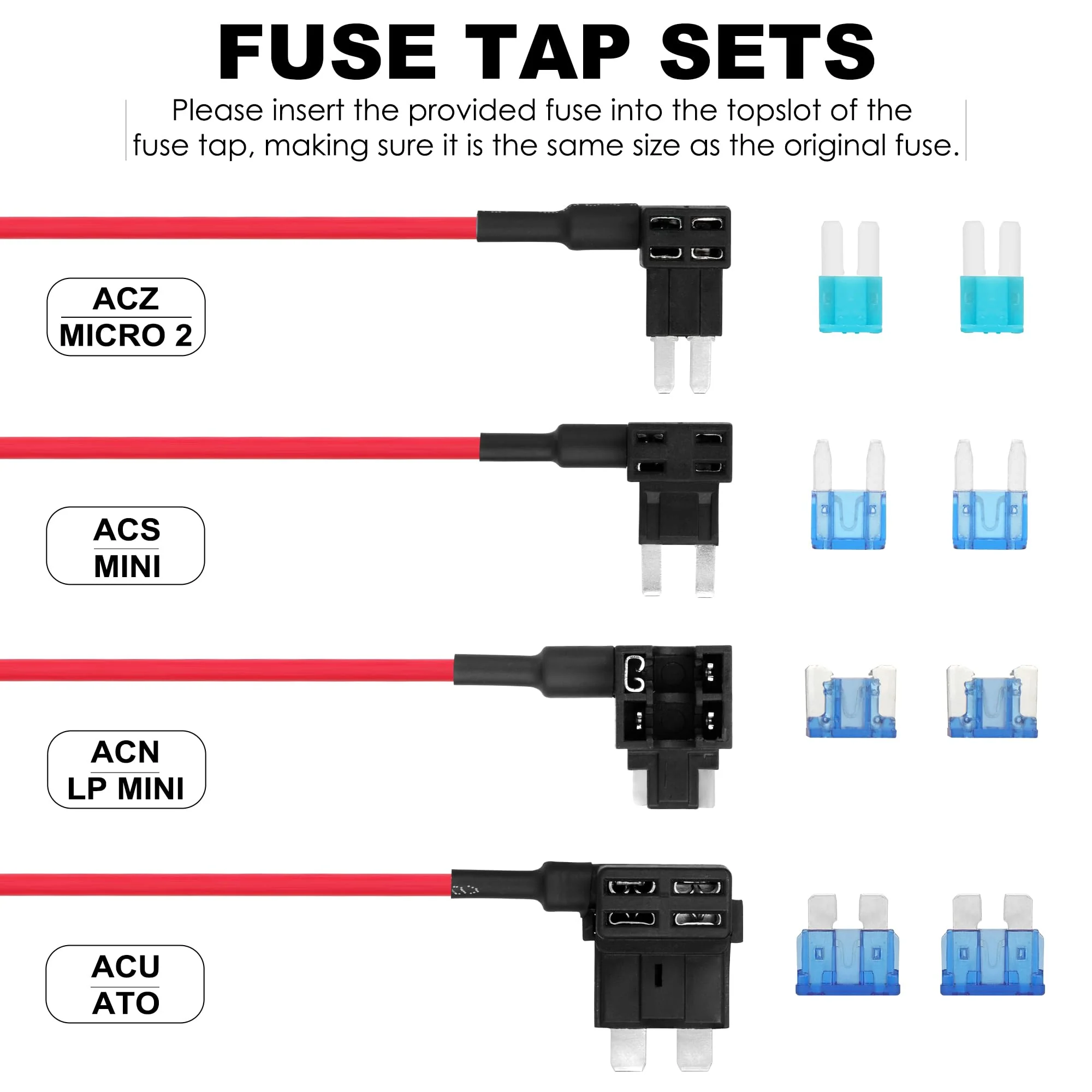 Pelsee Dash Cam Hardwire Kit, Full Set Hard Wire Kit Fuse for P1 Duo Dash Cam Only, 12V-24V to 5V Car Dash Camera Charger Power Cord, 4 Fuse Cable and Installation Tool - Image 2