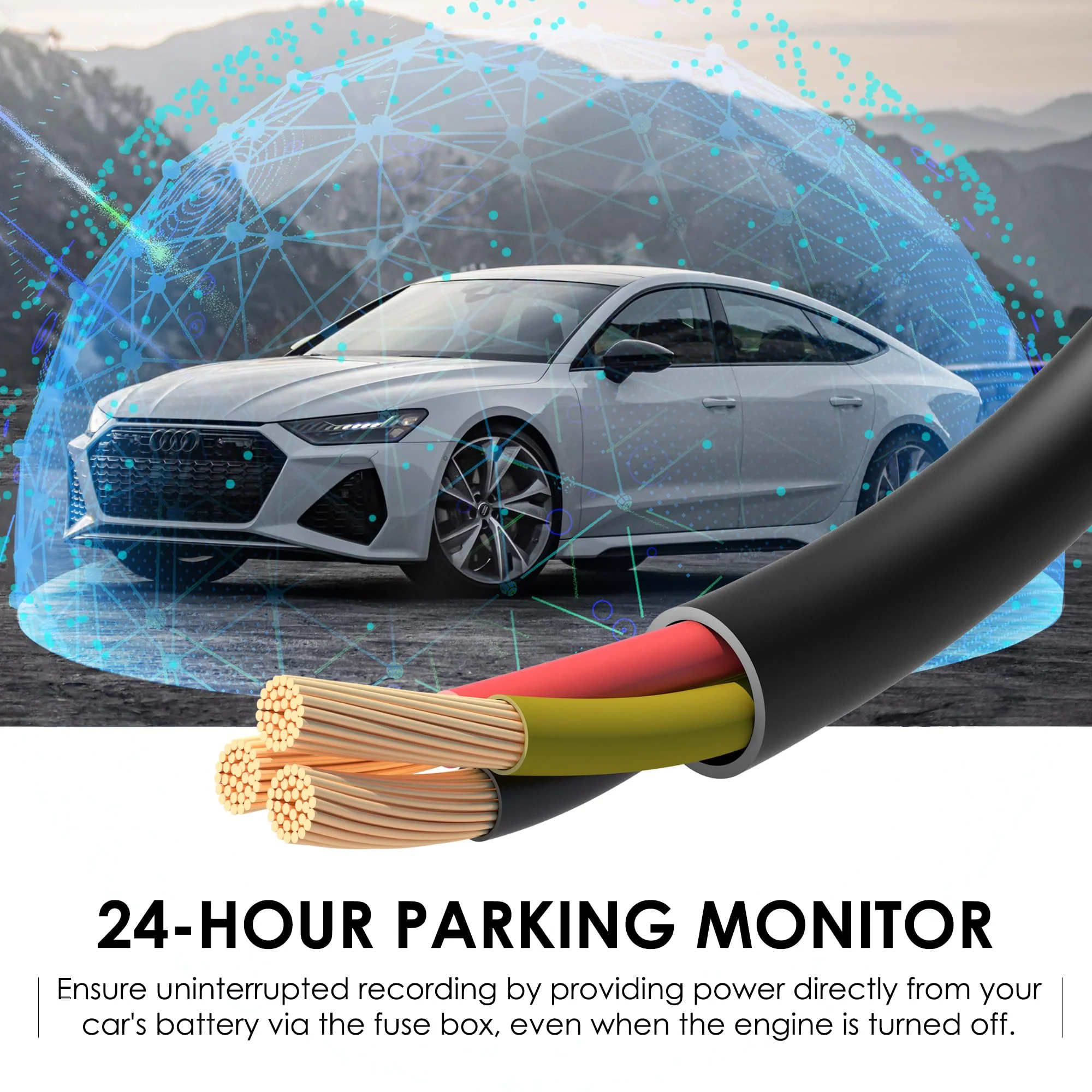 Pelsee Dash Cam Hardwire Kit, Full Set Hard Wire Kit Fuse for P1 Duo Dash Cam Only, 12V-24V to 5V Car Dash Camera Charger Power Cord, 4 Fuse Cable and Installation Tool - Image 6