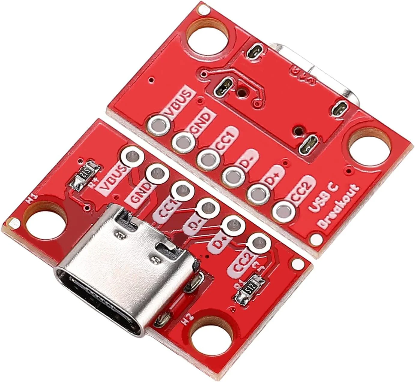 PENGLIN 5pcs USB Type C Breakout Board Serial Breakout Socket 6P 2.54 mm PCB Converter Board 5 x USB C - Image 2