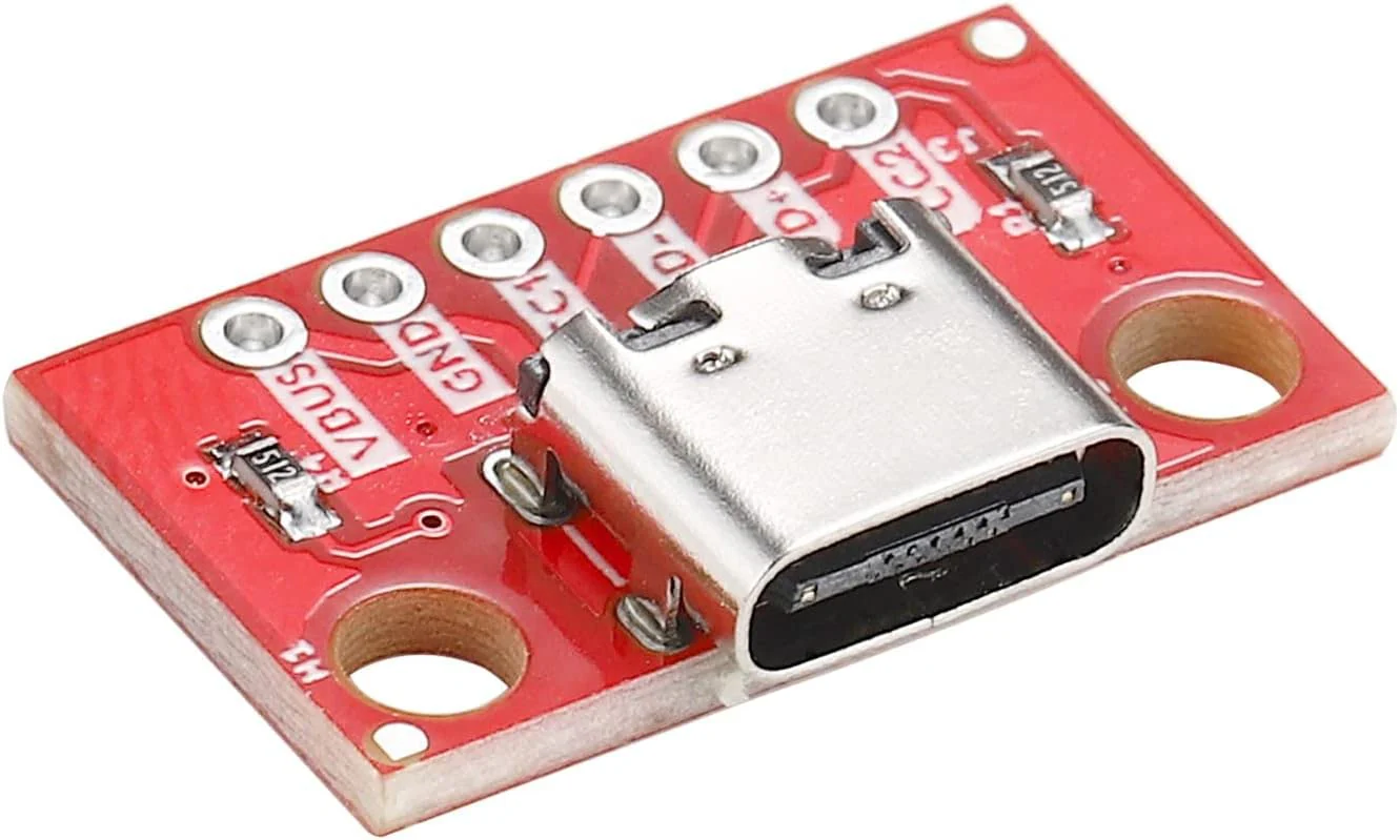 PENGLIN 5pcs USB Type C Breakout Board Serial Breakout Socket 6P 2.54 mm PCB Converter Board 5 x USB C - Image 4