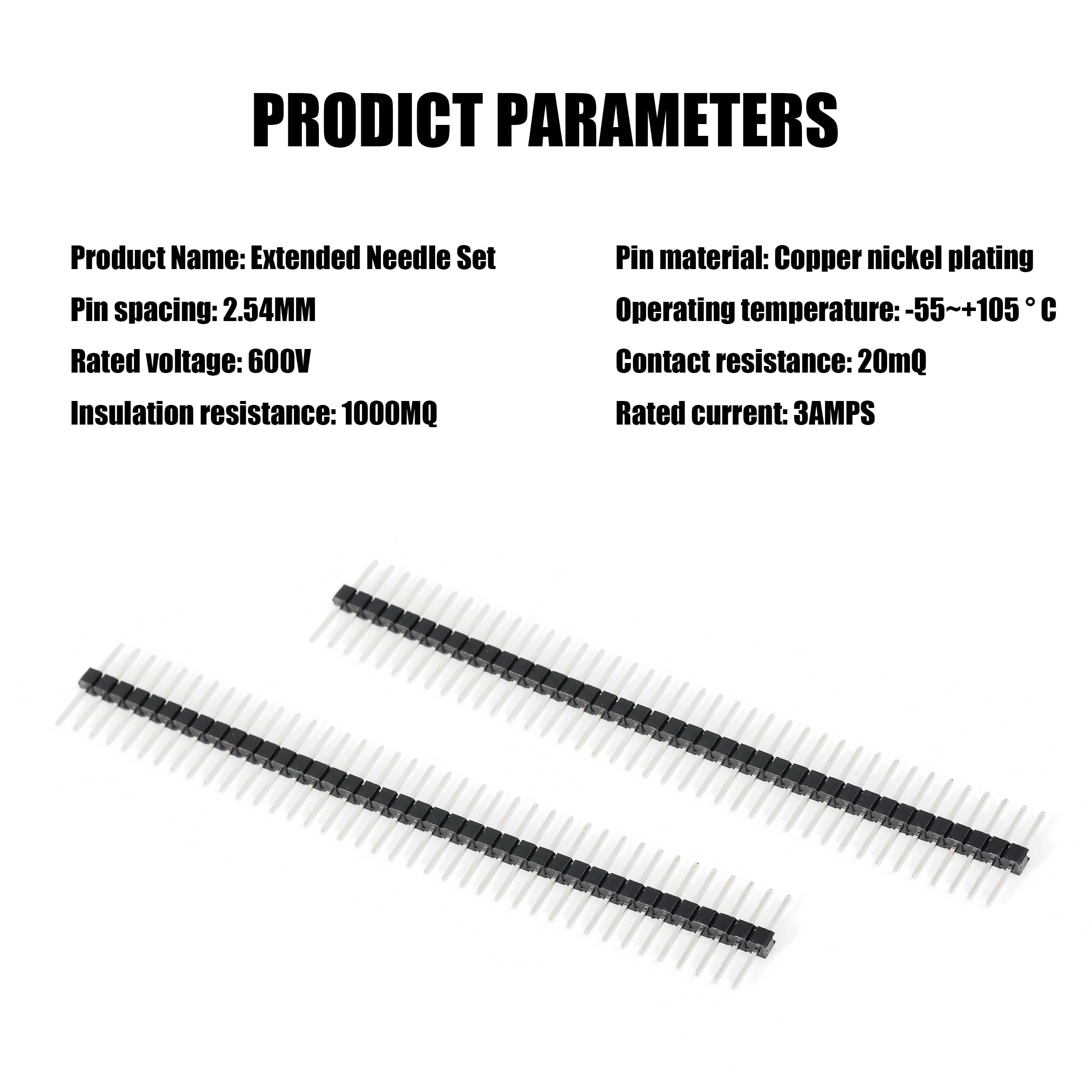 PENGLIN Pack of 20 Long Pins 40 Pin Breakaway Headers 2.54 mm Pitch Same Length Long Centred 6.25 mm on Both Sides 15 mm Total - Image 4