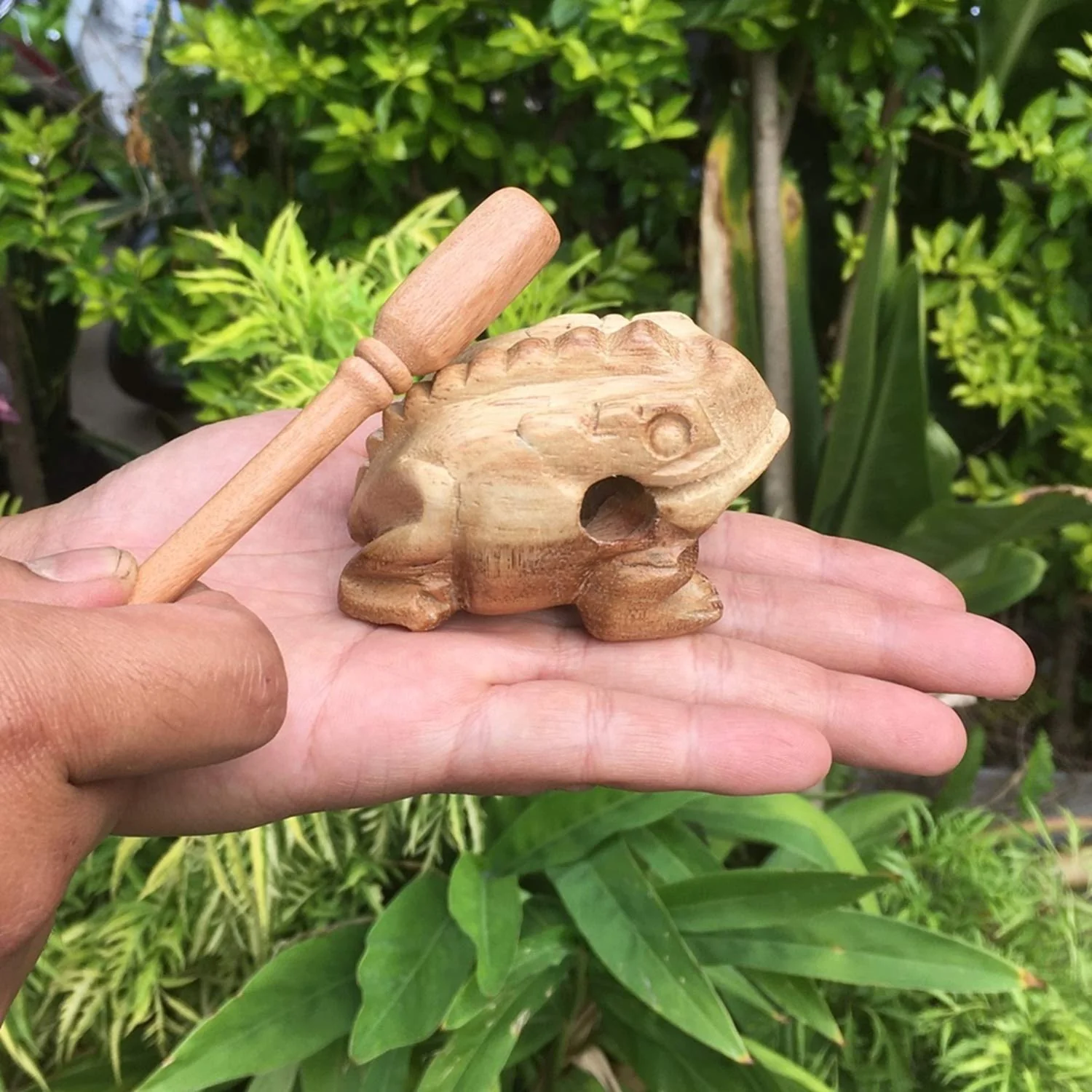 Percussion Instruments Wooden Frog Medium Size 4.8 Inch, 4 Inch and 3 Inch Family Wood Frog Guiro Rasp Musical Instrument Tone Block Musical Instrument Home Office Decoration - Image 6