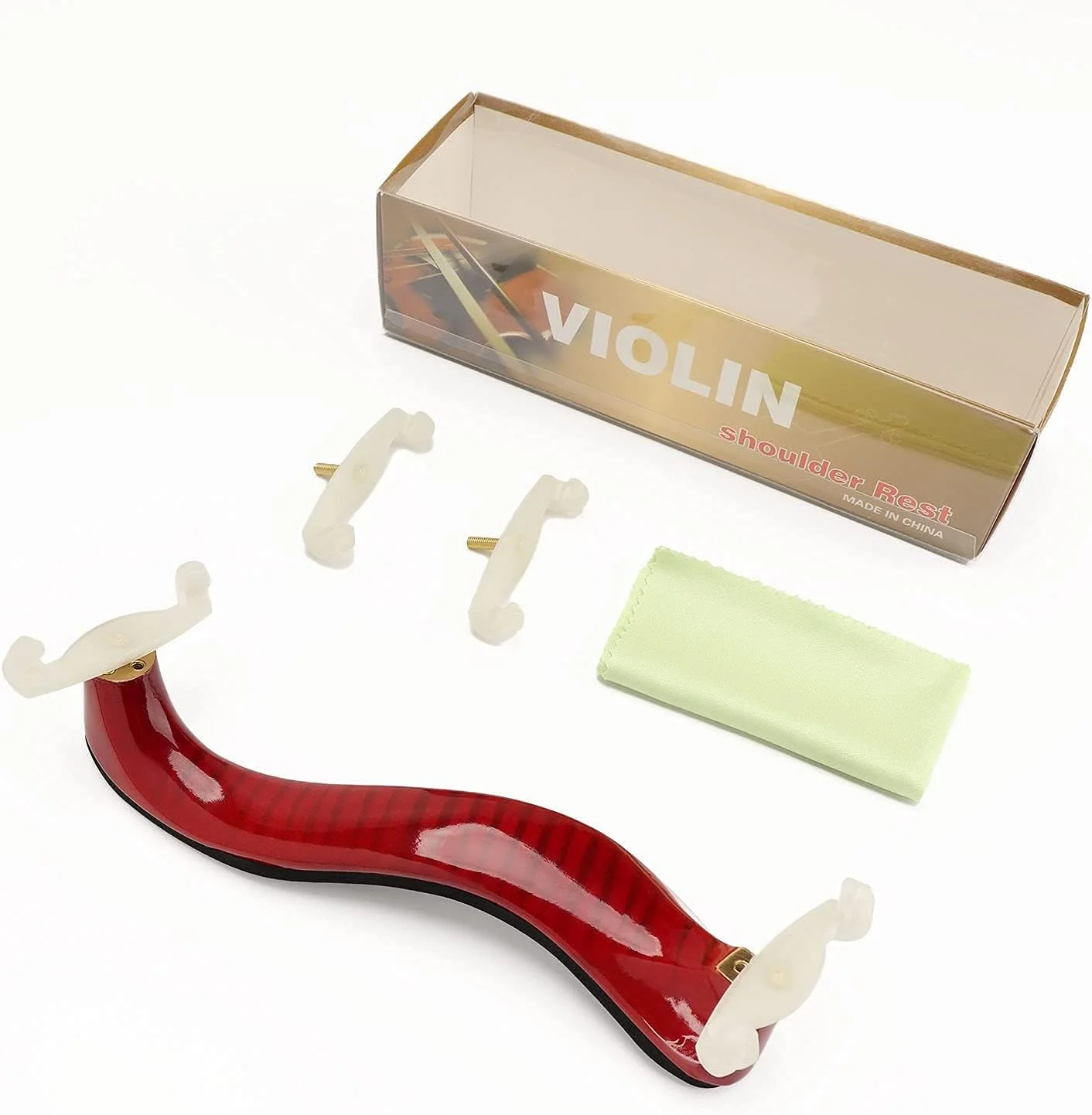 PERLMAN Violin Shoulder Rest for 3/4 Size 4/4 Size, Adjustable Shoulder Rest for Violin, with Height Adjustable Feet Comfortable Foam Pad for Kids Adults - Image 6