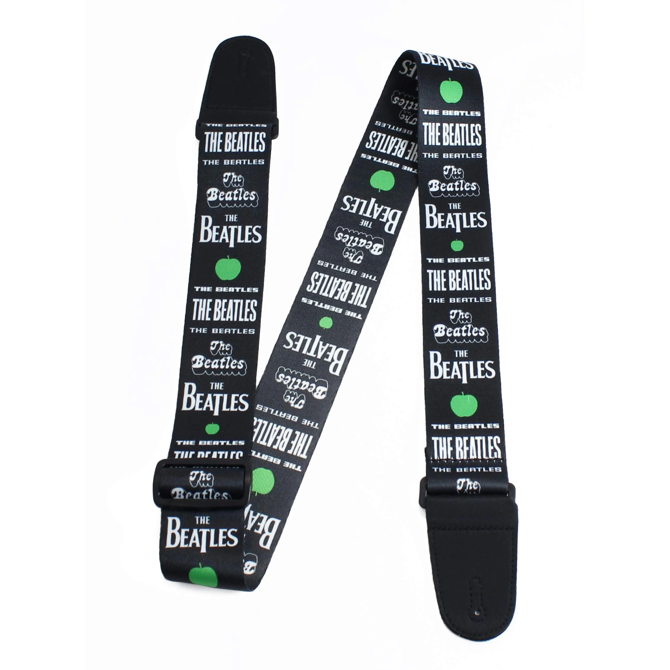 Perri's Leathers, 39"-58"- Black, The Beatles Officially Licensed Guitar Strap, Boutique & Fits Fender Electric, Custom, Adjustable, Durable Design, Acoustic & Bass Guitar Straps for Electric, Leather Green Apples - Image 5