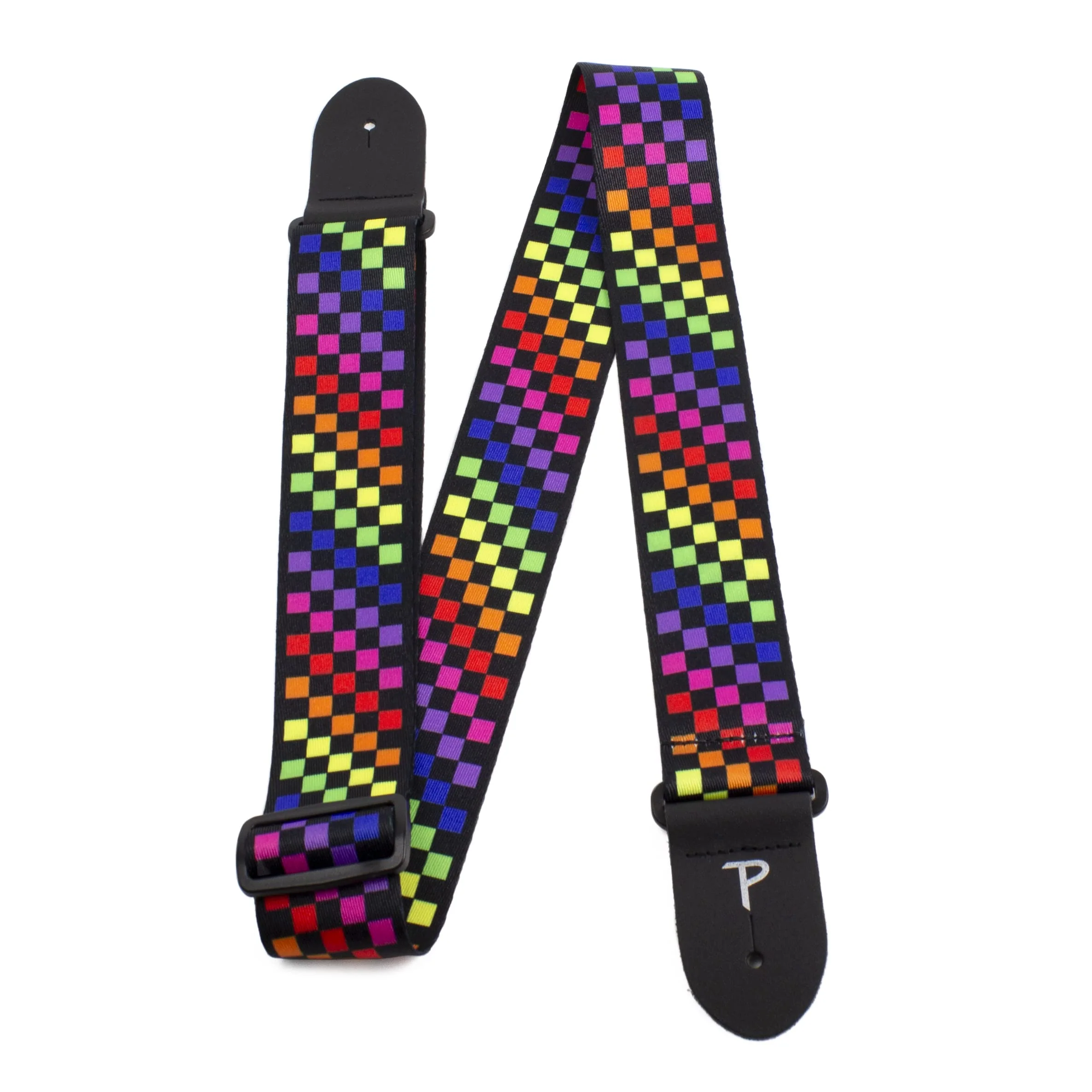 Perri's Leathers Leather Guitar Strap, 39"-58", Rainbow, Polyester, Fits Electric, Jacquard, Adjustable, Cool Acoustic Guitar Straps for Electric & Bass 58" - Image 3
