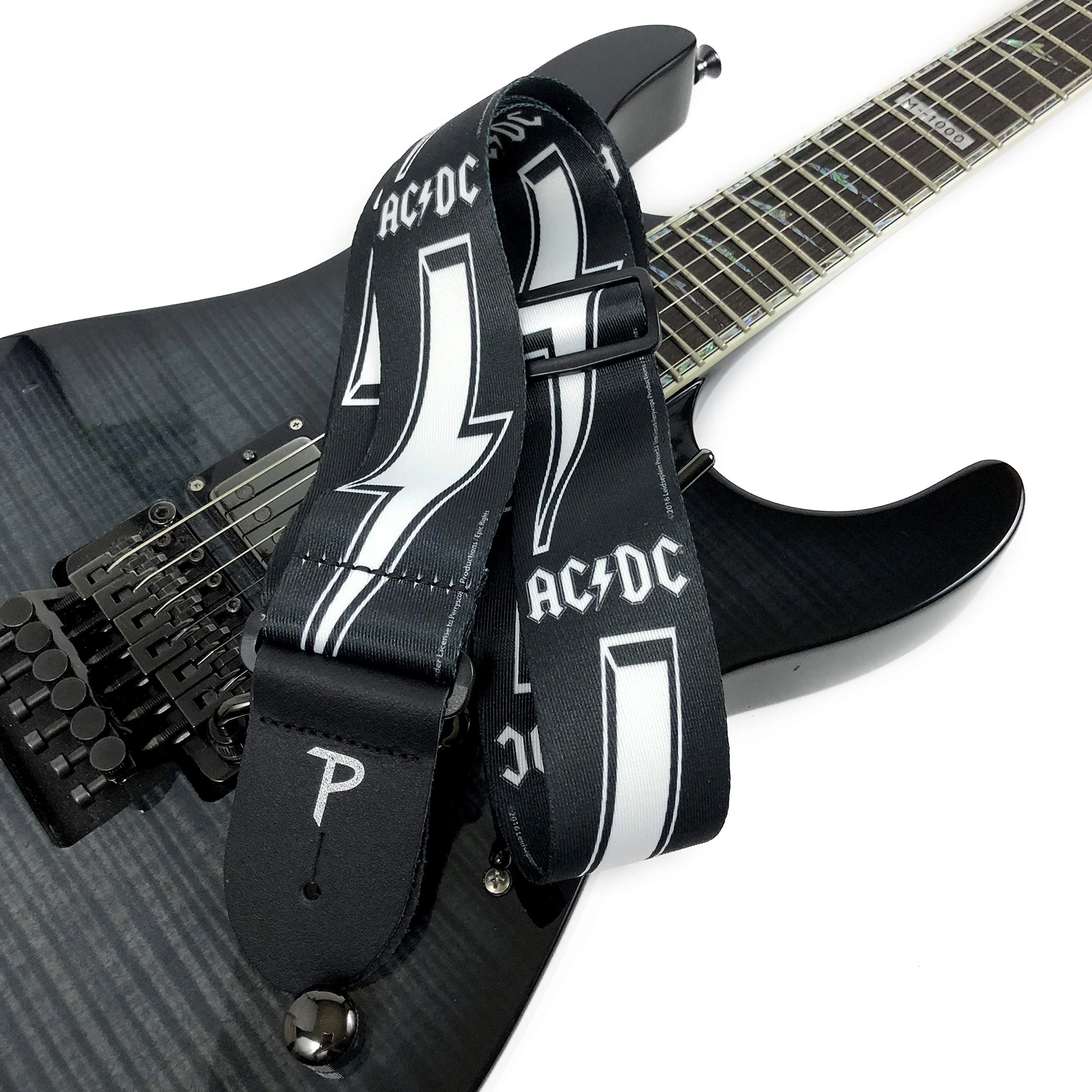 Perri's Leathers Ltd. - AC/DC Official Licensed Accessories - Polyester Guitar Strap and Guitar Picks Acdc Bolt - Image 3