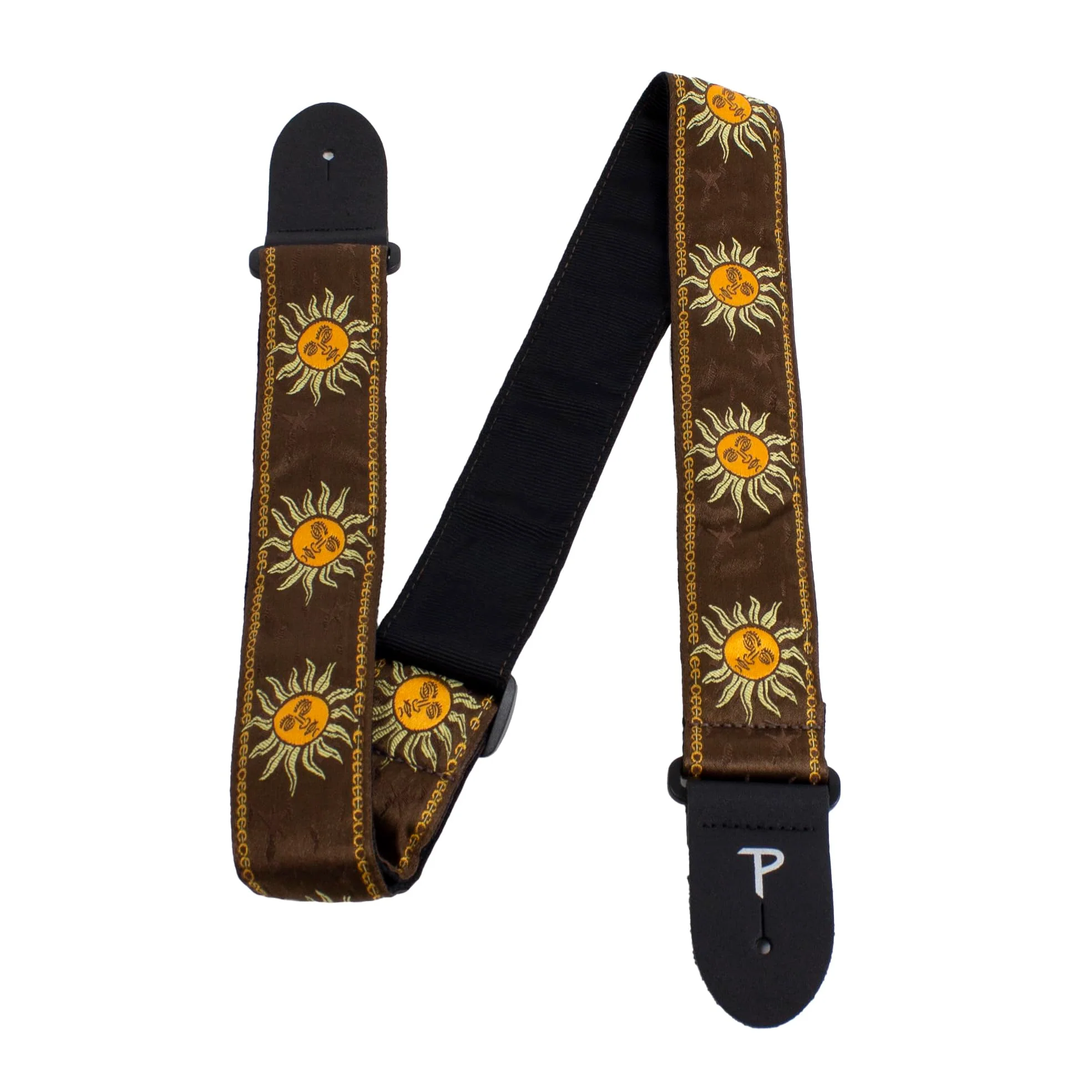 Perri's Leathers Ltd. Adjustable Leather Guitar Straps - Stylish, Comfortable Straps for Electric, Acoustic, and Bass Guitars Brown Sun - Image 4