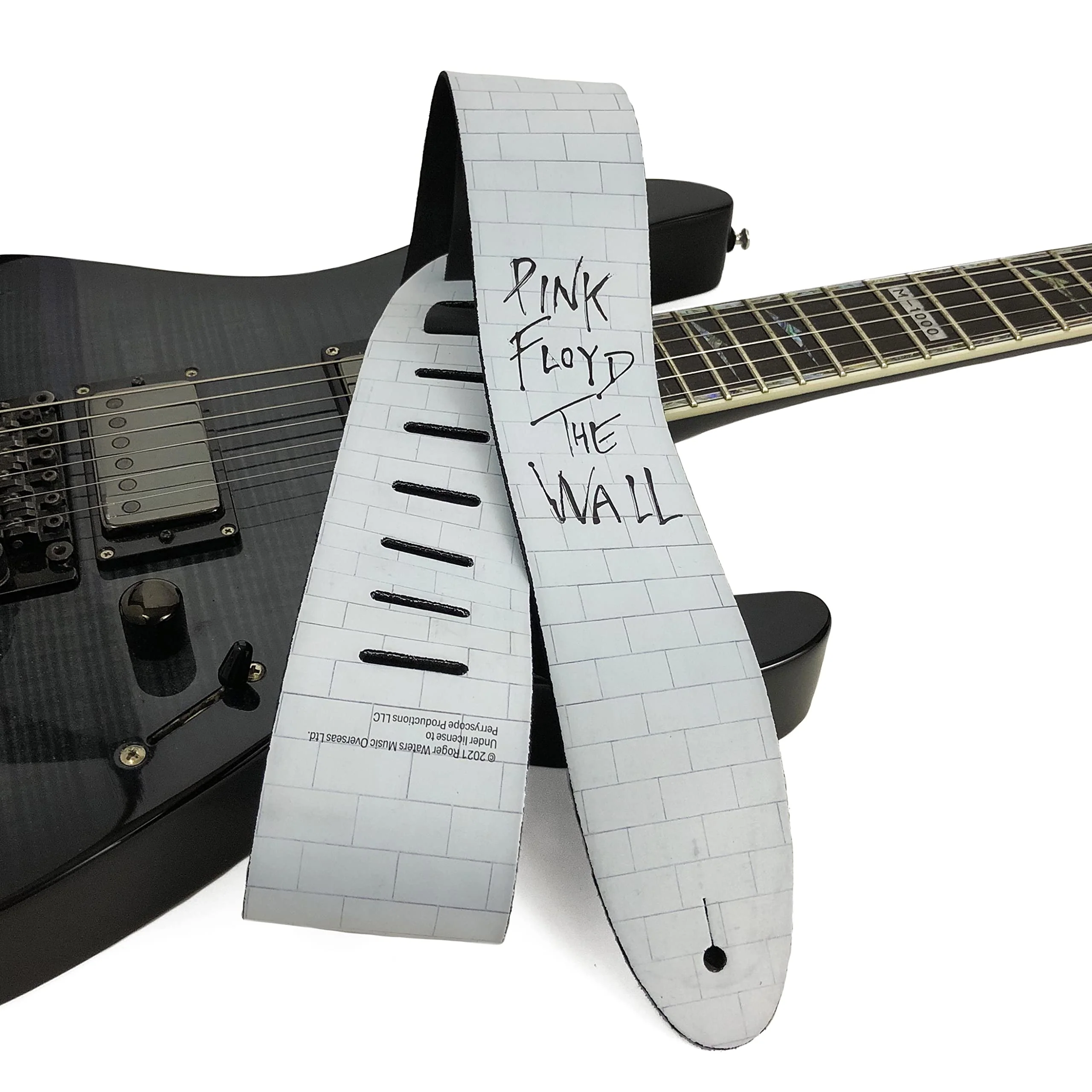 Perri's Leathers Ltd. - Guitar Strap - Direct To Leather - Official Licensing PINK FLOYD - Adjustable - For Acoustic/Bass/Electric Guitars - Made in Canada (DTL25PF-11004) 56" White - Image 3