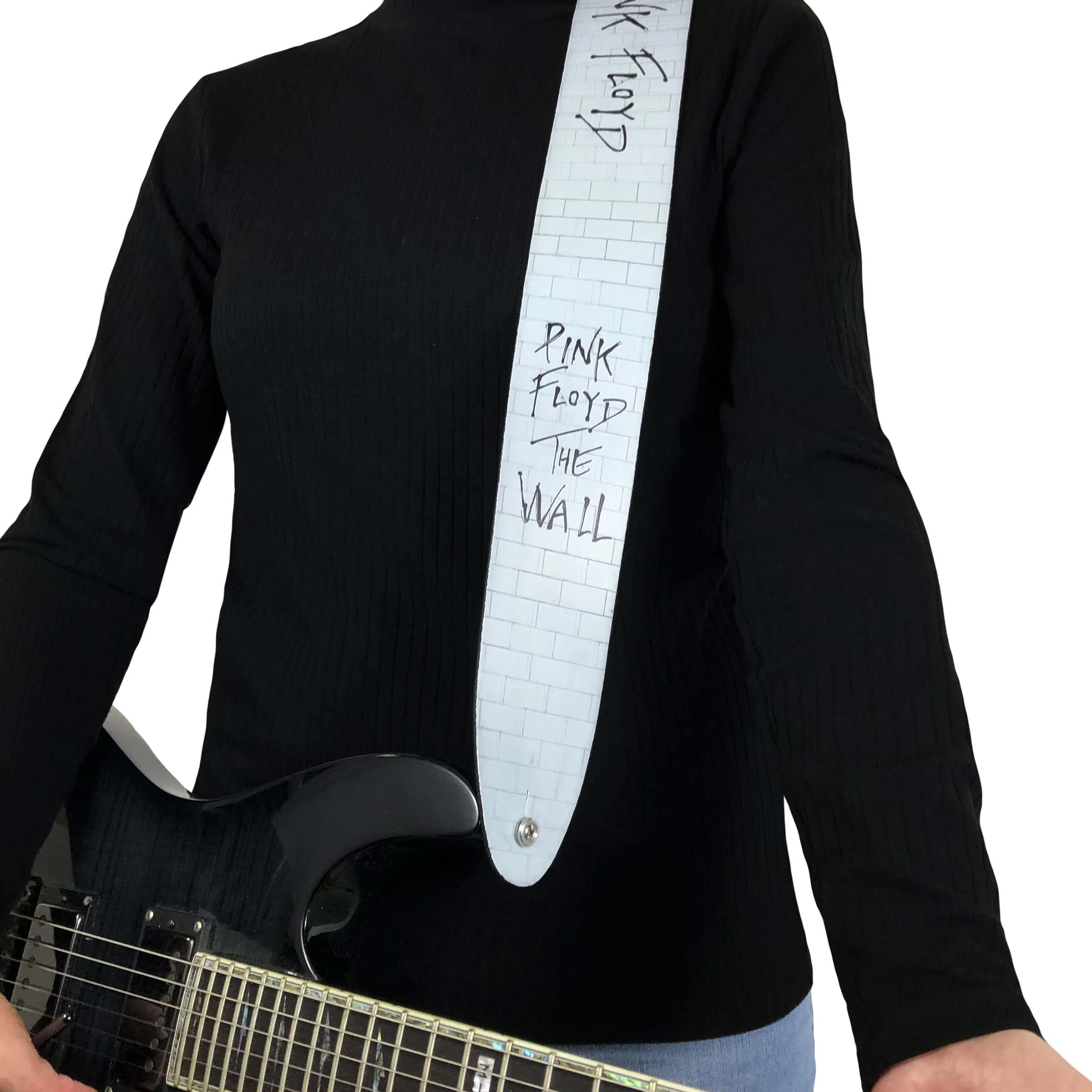 Perri's Leathers Ltd. - Guitar Strap - Direct To Leather - Official Licensing PINK FLOYD - Adjustable - For Acoustic/Bass/Electric Guitars - Made in Canada (DTL25PF-11004) 56" White - Image 4