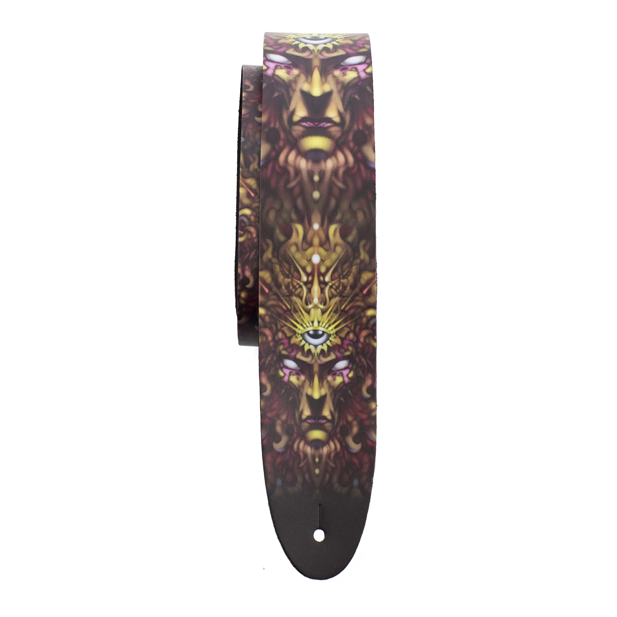 Perri's Leathers, Official David Bolt Solar Mind Licenced Leather Guitar Strap, Direct to Leather Series, Anti-Slip, Adjustable from 42.5" to 56" Inch, Compatible w/All Button Lock Systems