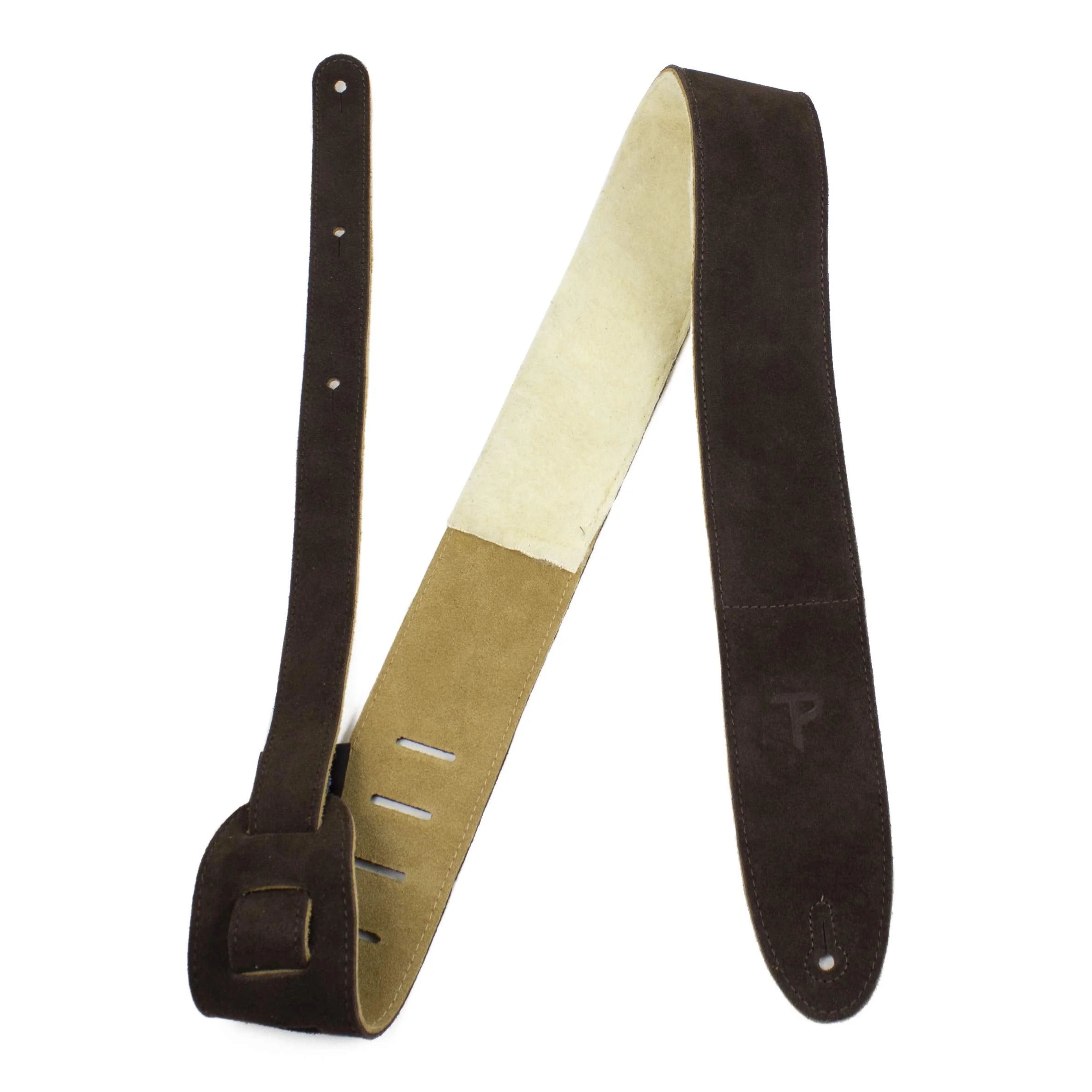 Perri's Leathers Suede Guitar Strap with Sheepskin Pad, Anti-Slip, Adjustable 41"–56", Compatible with All Guitars Brown - Image 6