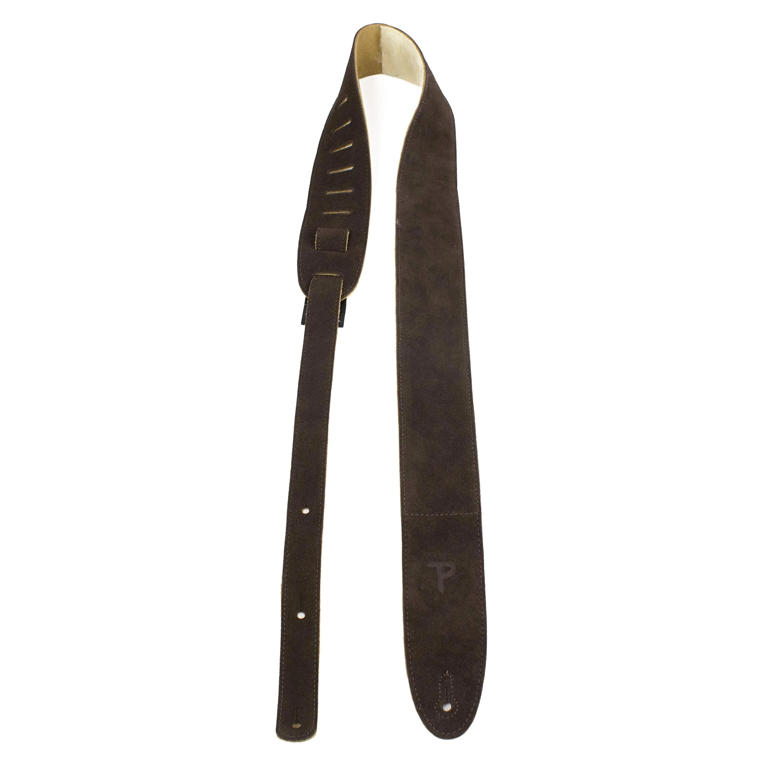 Perri's Leathers Suede Guitar Strap with Sheepskin Pad, Anti-Slip, Adjustable 41"–56", Compatible with All Guitars Brown - Image 7