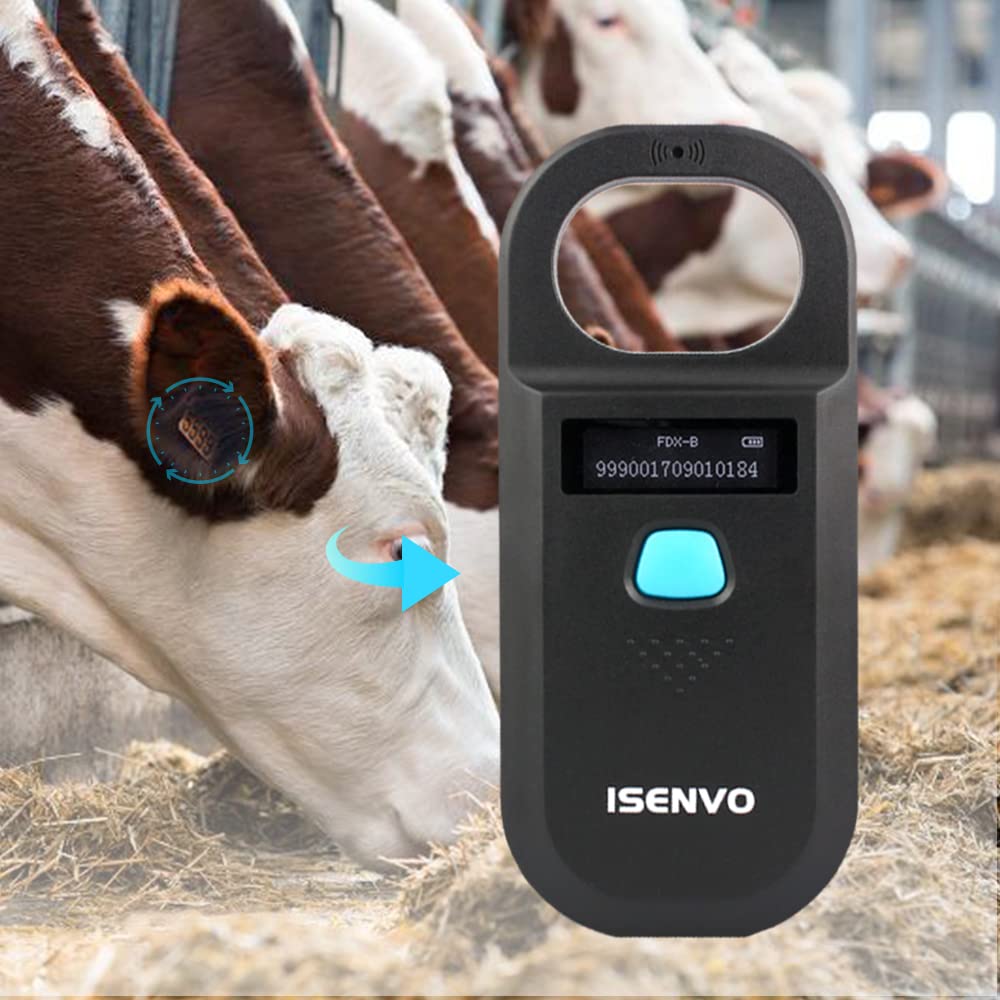 Pet Microchip Scanner Rechargeable RFID EMID Micro Chip Reader Scanner 134.2kHz 125kHz 15 Digits Pet Chip ID Scanner for Animal/Pets/Pigs/Dogs/Cats (190A) - Image 7