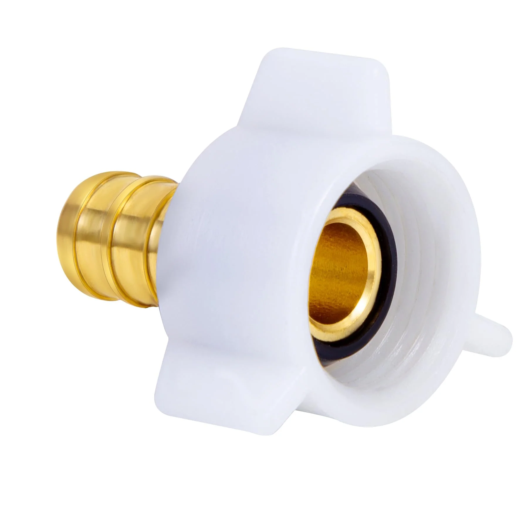 Pex 1/2" Pex x 1/2" Female NPT Swivel Adapter Barb Crimp Brass Fittings,PEX 1/2inch NPT Female Threaded Swivel Adapter NPSM Brass Crimp Fittings,for PEX Tubes(6PCS 1/2" Straight) 6PCS 1/2" Straight - Image 6