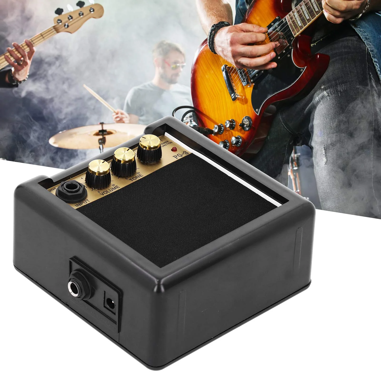 PG-3 Portable Bass Speaker, Mini Guitar Amplifier, 3W for Electric Guitar & Bass - Image 2