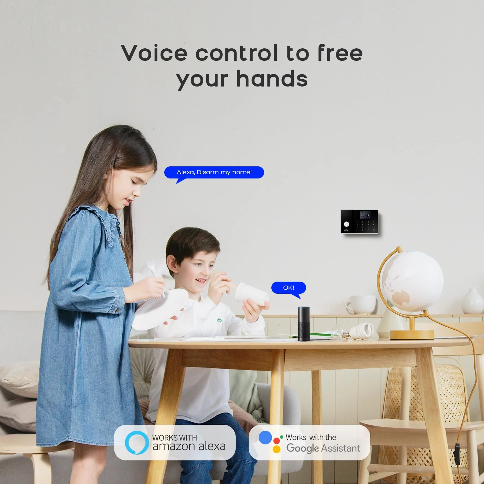 PGST Home Security Systems 8-Piece Kit,Alarm System for Home Security,App Alerts,Door Sensors,Motion Detection,WiFi Alarm,Compatible with Alexa,No Subscription,for Home Security and Kids Safety 8-Kits-A - Image 9