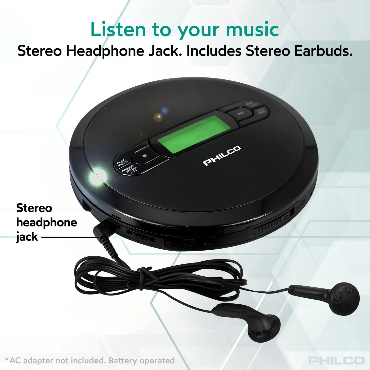 PHILCO Personal CD Player with MP3 Playback, FM Radio & 60 Second Anti-Shock - Image 5