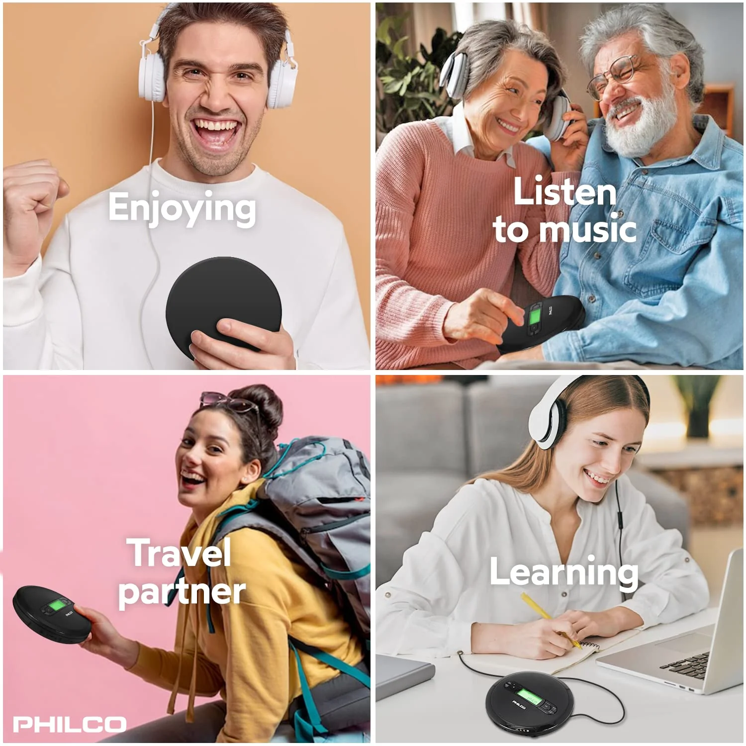 PHILCO Personal CD Player with MP3 Playback, FM Radio & 60 Second Anti-Shock - Image 7