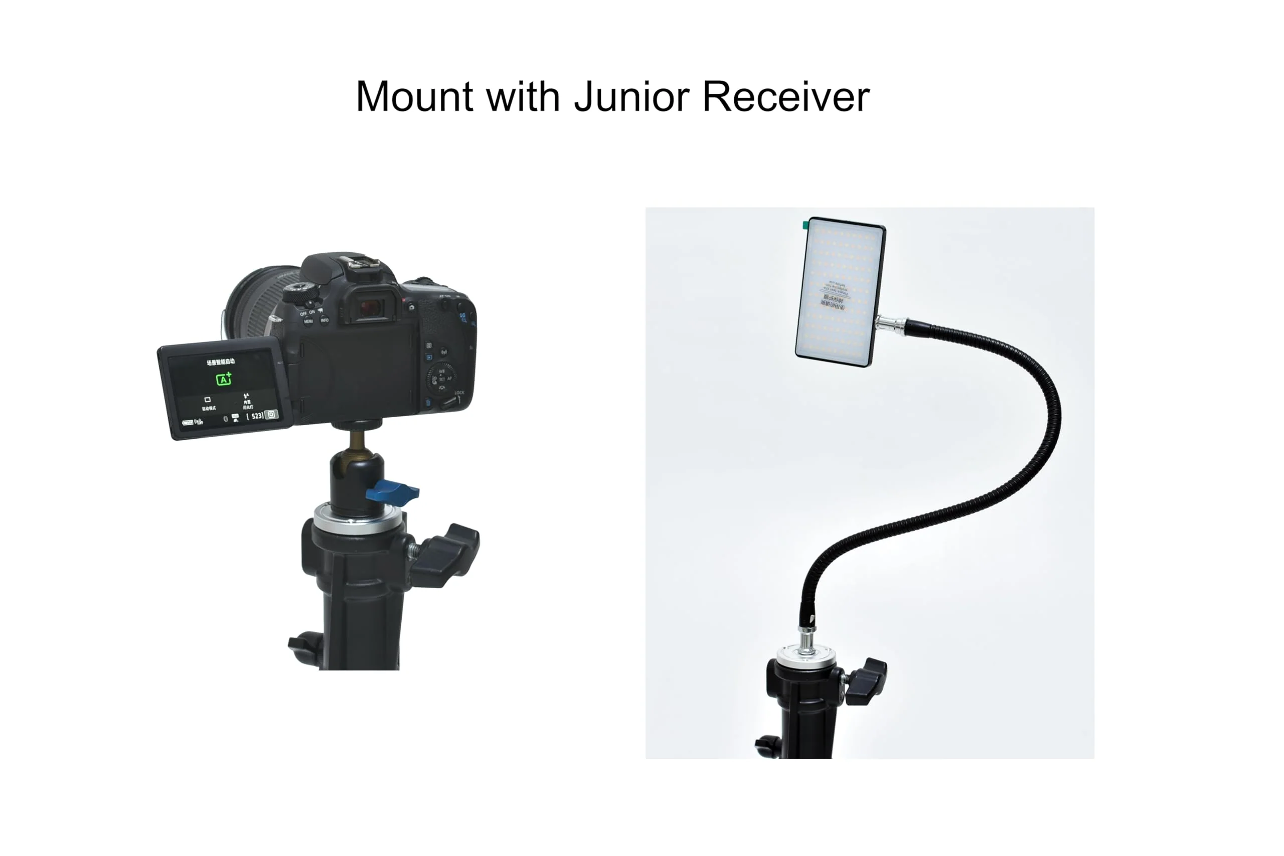 PHOCUS Baby Ball Head Adapter (5/8" Stud to 3/8" Thread), C Stand Camera Mount Adapter for Tripod Head on Photography Light Stand with Baby Pin or Junior Receiver - Image 8
