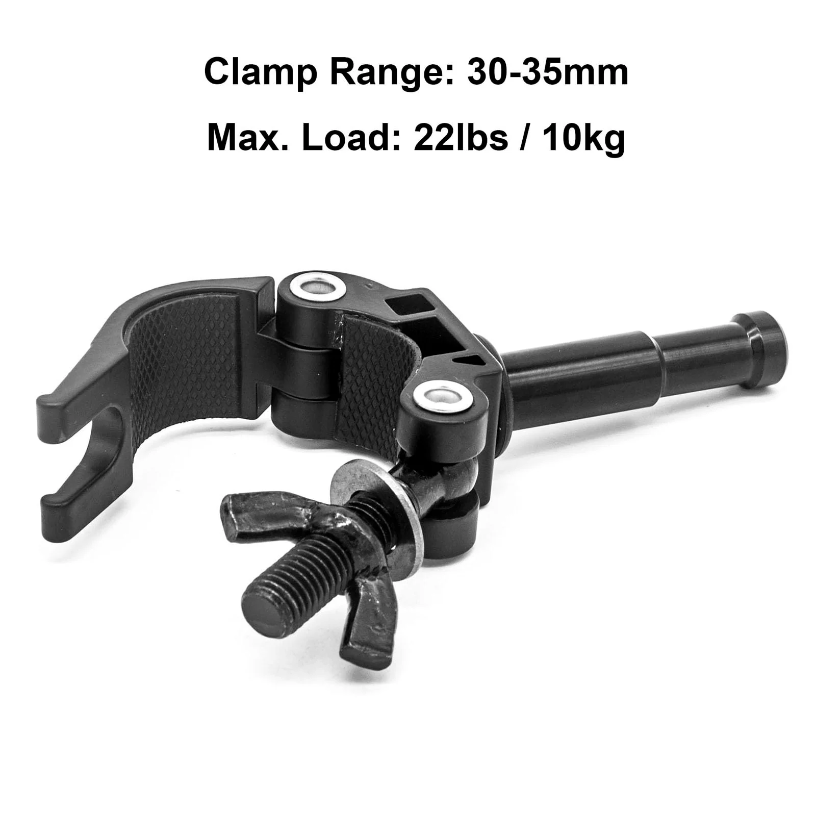 PHOCUS Half Coupler Clamp with 5/8" Pin, Photography Heavy Duty Truss Clamp for Round Tube to Support Studio Lighting, LED Ring Lights, Video Equipment (Clamp Range: 30-35mm) Clamp Range: 30-35mm - Image 4