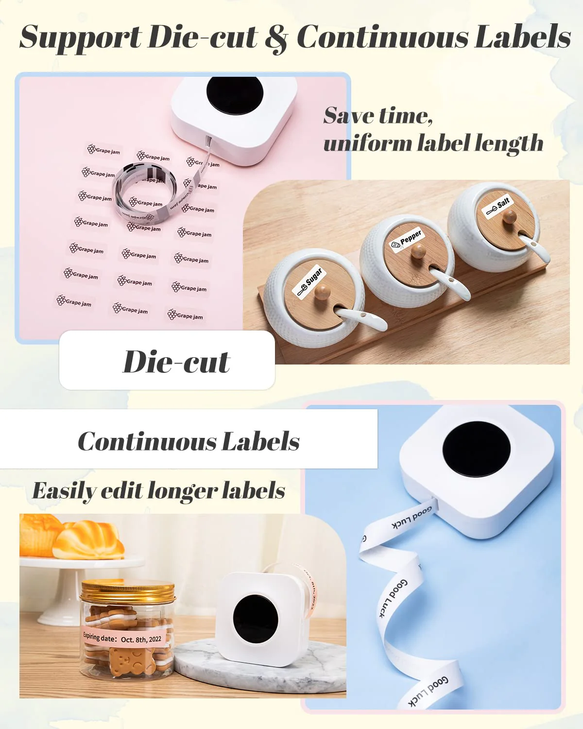 Phomemo Mini Label Maker Q30S Bluetooth Small Label Maker Machine, Handheld Label Maker Wireless Thermal Labeler Printer, for Home Office Organization, Green 1 - Image 4