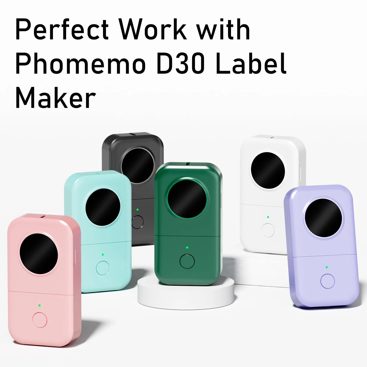 Phomemo Printer Paper D30 Sticker Thermal Paper Self-Adhesive Label Tape Black on White Self-Adhesive, 14 x 50 mm (0.55 x 1.97 Inch) 160 Tapes/Roll, 3-Roll 14x50 mm - Image 9