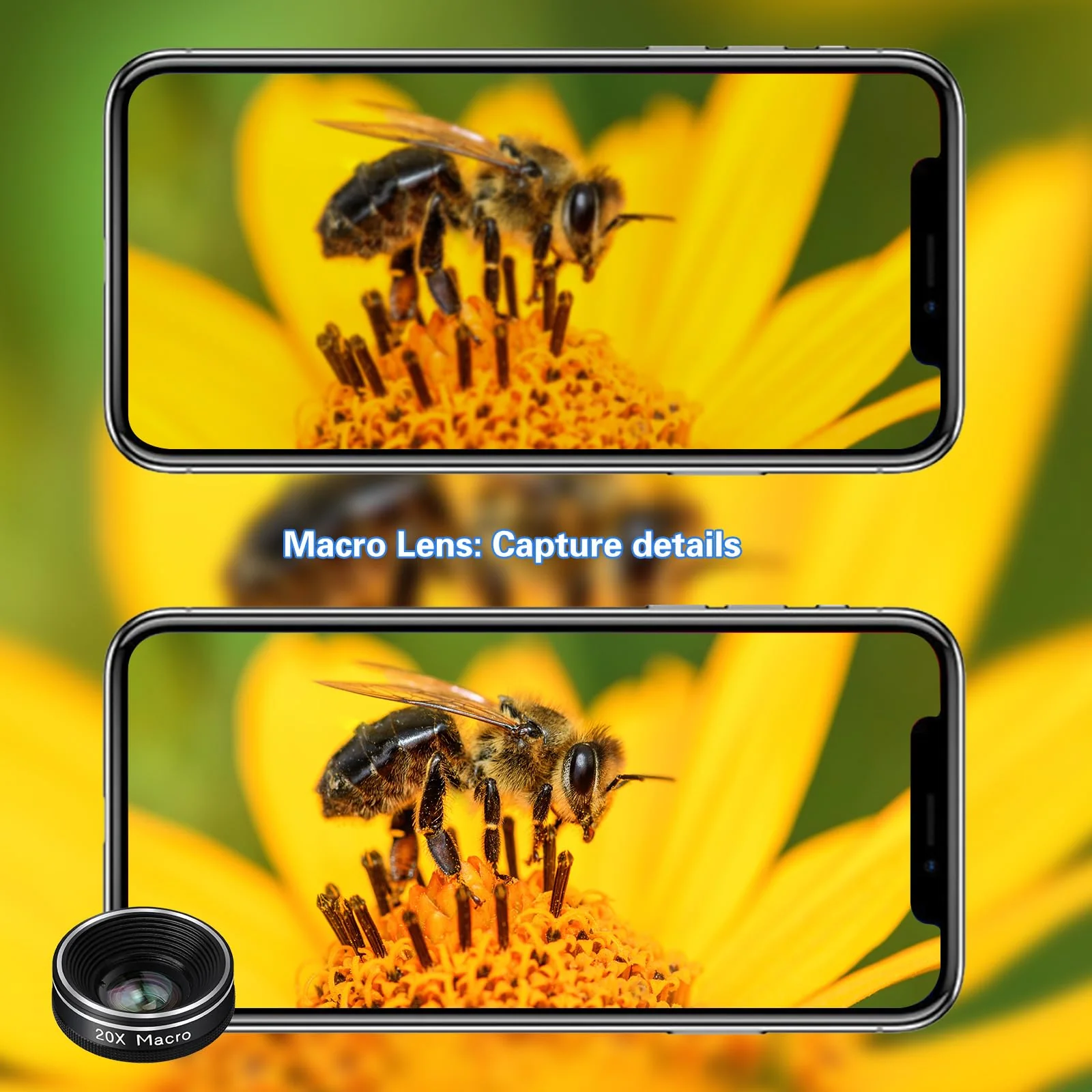 Phone Camera Lens, 198 Fisheye Lens + 120 Super Wide-Angle Lens + 20x Macro Lenses Camera Photography Accessories kit Gadgets for iPhone Samsung Android Smartphone - Image 4