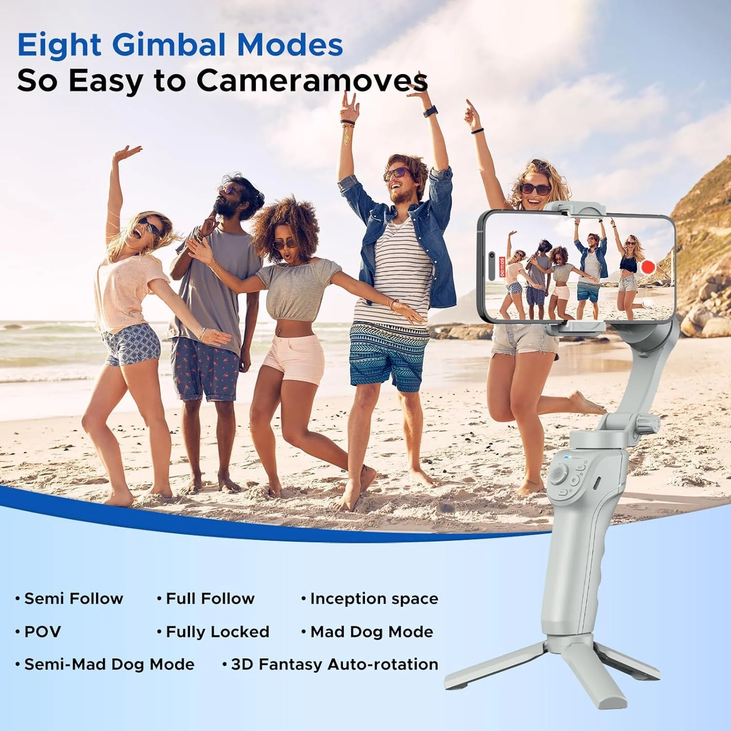Phone Gimbal Stabilizer 3-Axis Foldable Gimbal for Video Recording with Face Trakcing TikTok YouTube Vlog Stabilizer for Android and iPhone 15/15 Pro Max/14/14 Pro GIMBAL 3 - Image 4