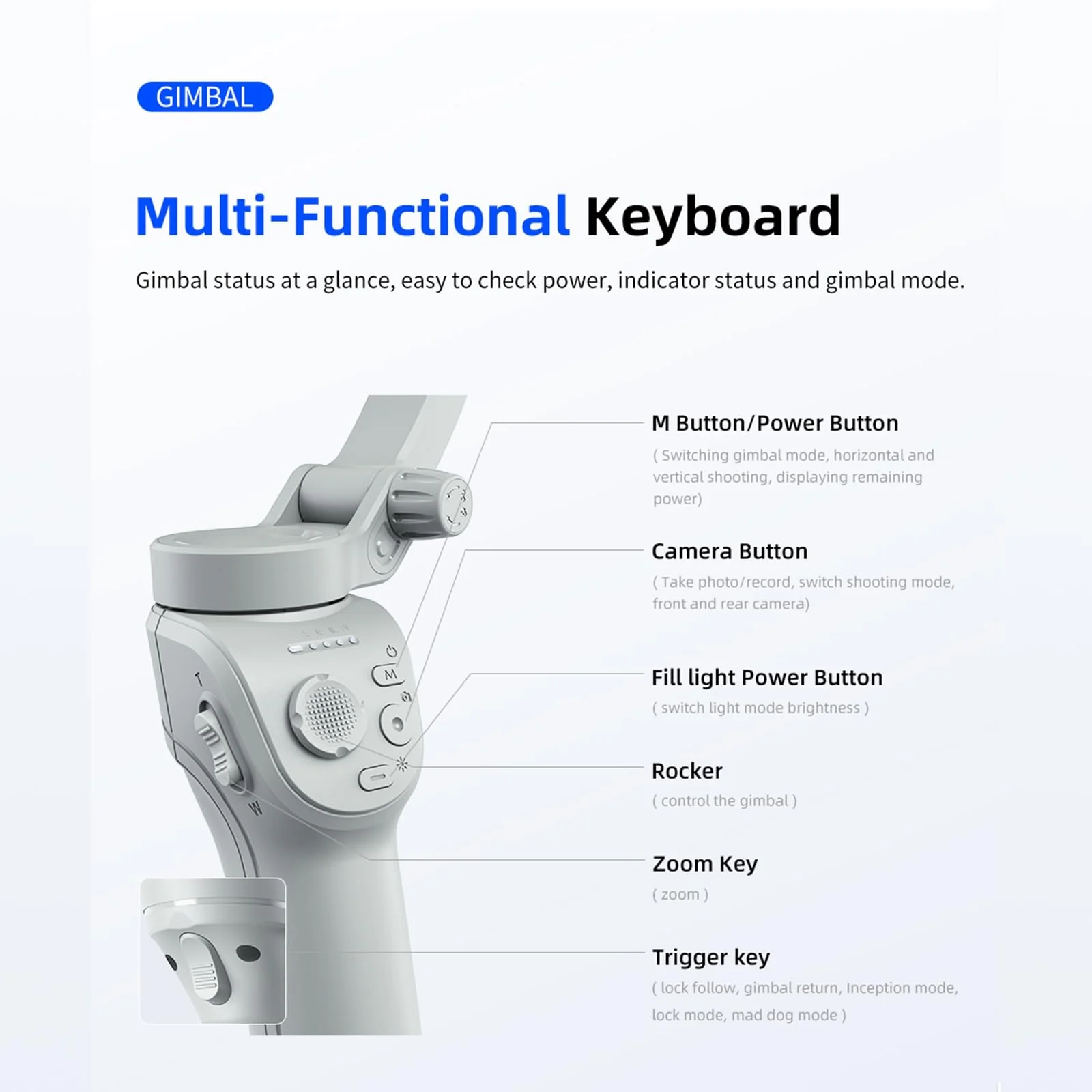 Phone Gimbal Stabilizer 3-Axis Foldable Gimbal for Video Recording with Face Trakcing TikTok YouTube Vlog Stabilizer for Android and iPhone 15/15 Pro Max/14/14 Pro GIMBAL 3 - Image 8