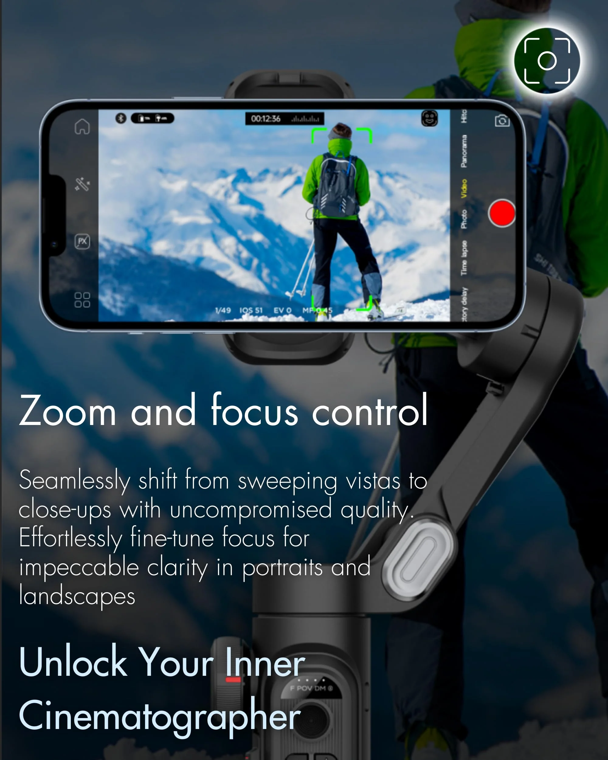 Phone Gimbal Stabilizer 3-Axis Smartphone Foldable Gimbal for iPhone Gimble with Focus Wheel TikTok YouTube Vlog Stabilizer for iPhone 15 14 13 12 Pro Max&Android-Smart XE Smart XE - Image 4