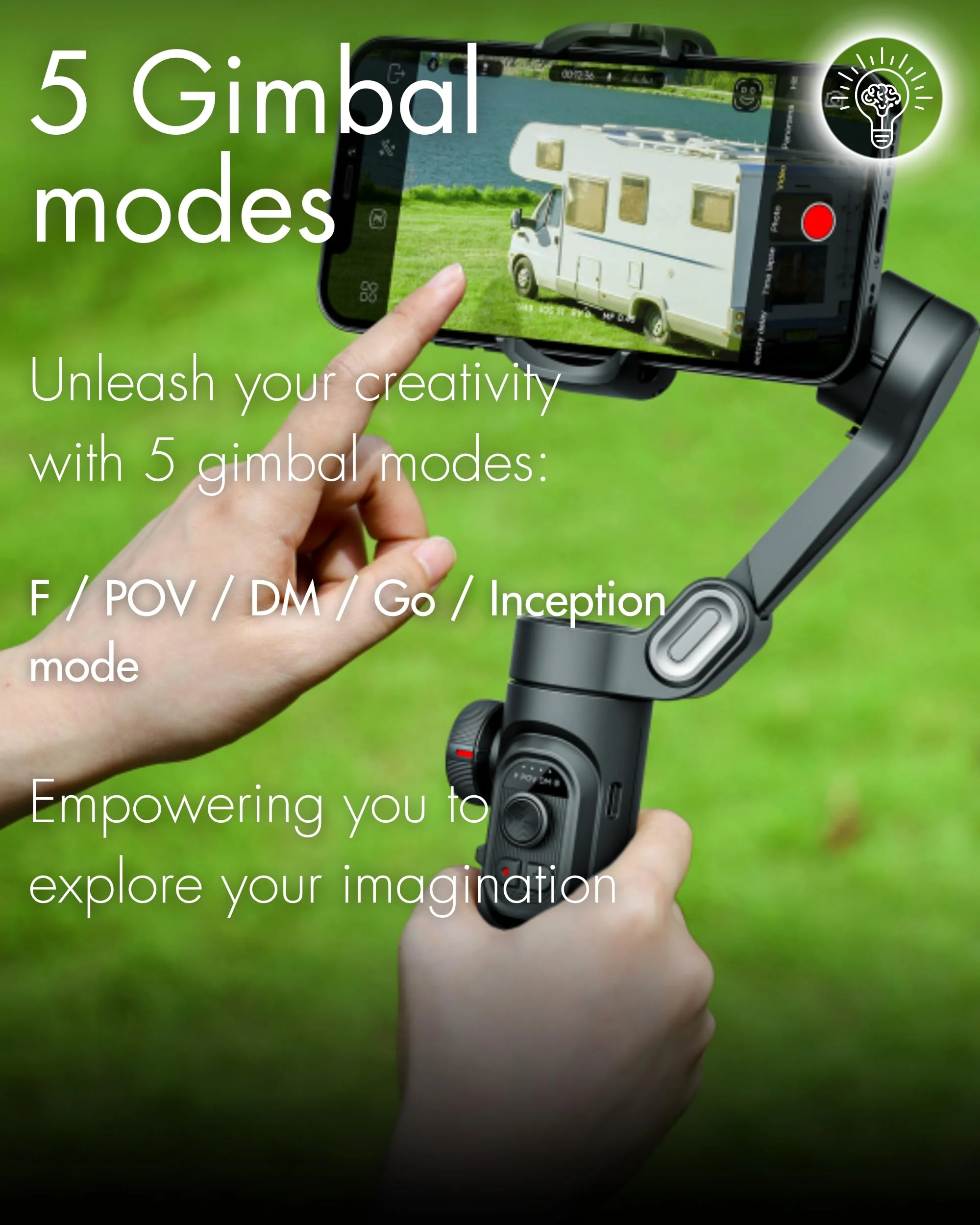 Phone Gimbal Stabilizer 3-Axis Smartphone Foldable Gimbal for iPhone Gimble with Focus Wheel TikTok YouTube Vlog Stabilizer for iPhone 15 14 13 12 Pro Max&Android-Smart XE Smart XE - Image 7