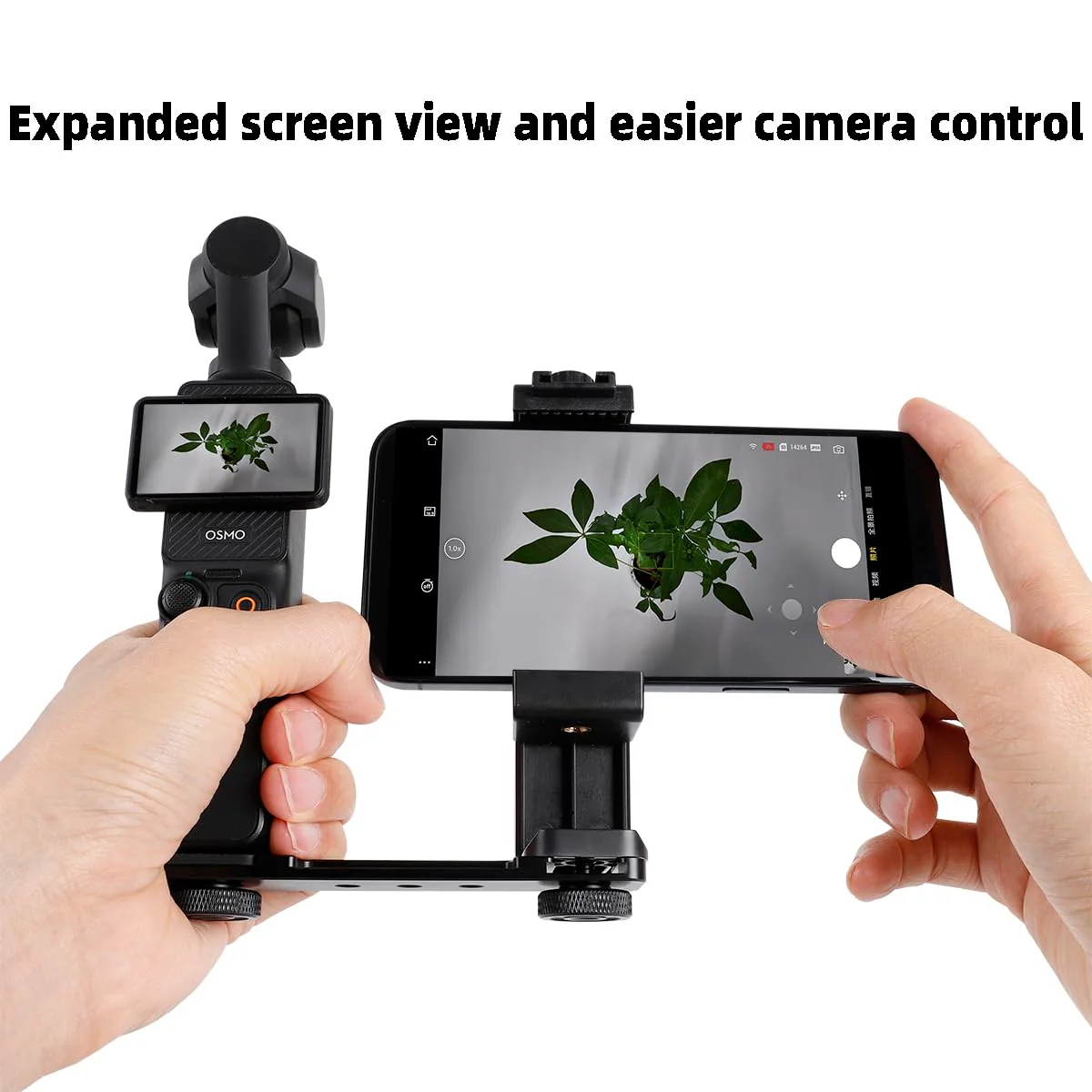 Phone Holder for DJI Osmo Pocket 3, Cell Phone Mount Expansion Accessories with 1/4" Thread Hole Used with Tripod and Extension Rod - Image 2