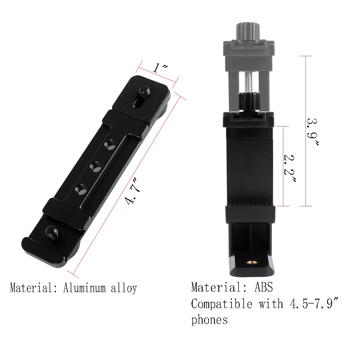 Phone Holder for DJI Osmo Pocket 3, Cell Phone Mount Expansion Accessories with 1/4" Thread Hole Used with Tripod and Extension Rod - Image 5