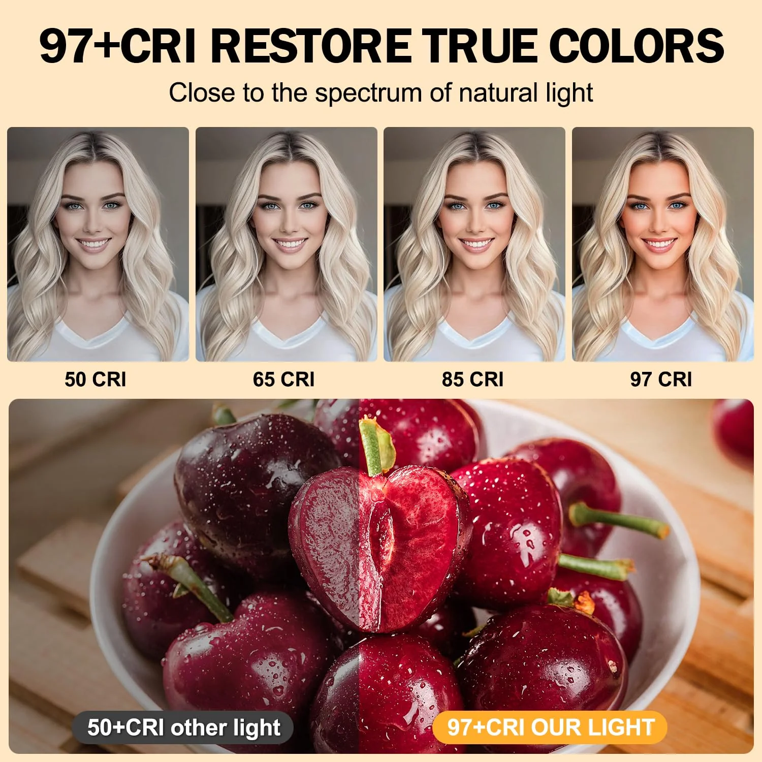 Phone Light, 120 LED Selfie Light for iphone, 8000Mah Rechargeable Phone Light Clip Video Camera Light, Adjusted 3 Light Modes for Android, iPad, Laptop, for Makeup, TikTok, Vlog - Image 5