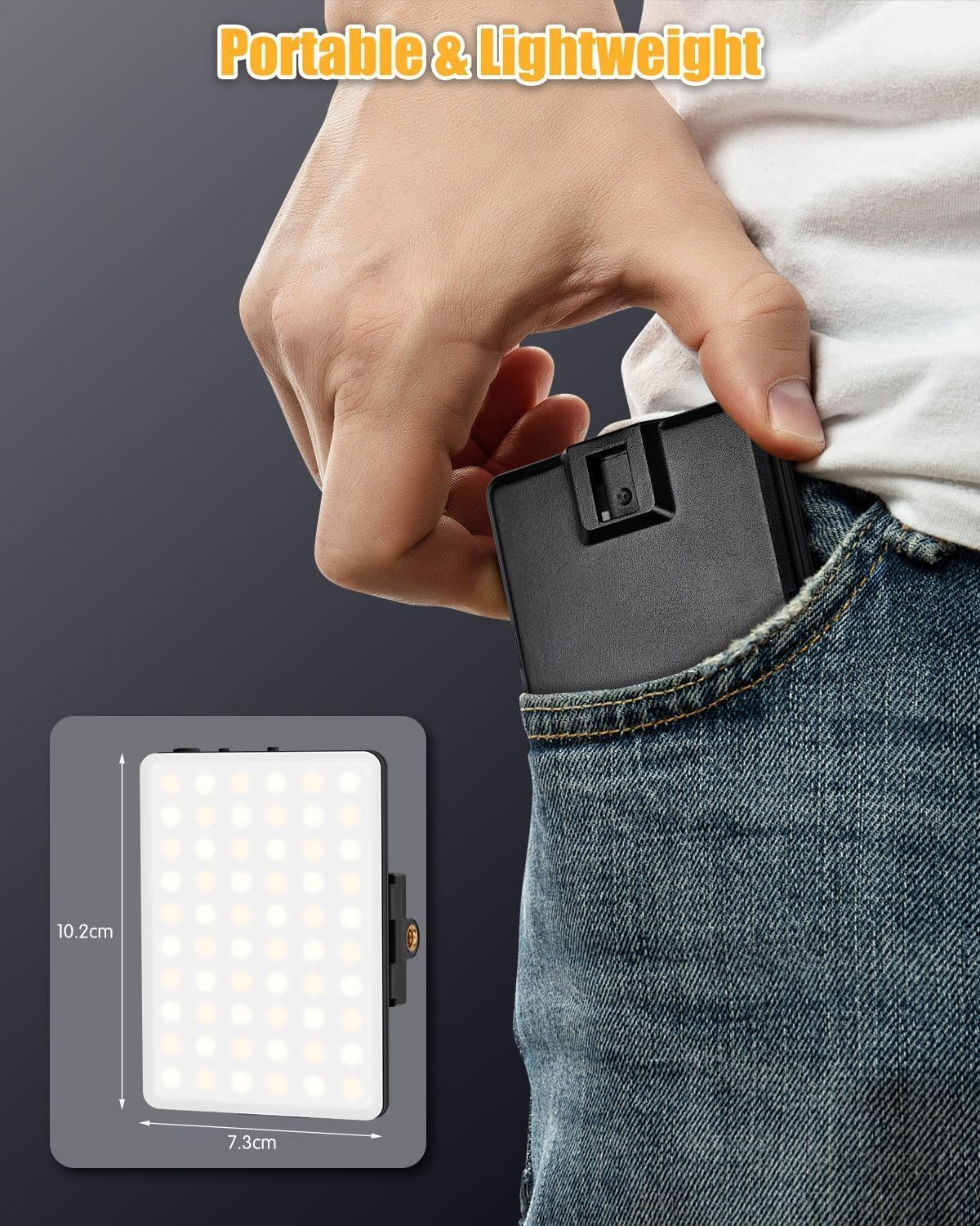 Phone Light, Selfie Light for iPhone, High Power Rechargeable RGB Light for Video Recording, Upgraded Adjustable Multi Mode Retractable Clip Portable Light, TikTok, Makeup, Content Creator Light Black - Image 4