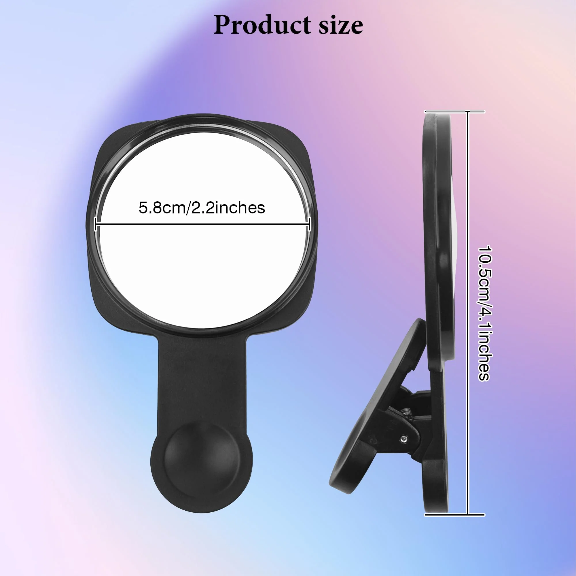 Phone Rear Camera Selfie Mirror - See How You Look in The Back Camera - for High Definition Photos (Black) - Image 9