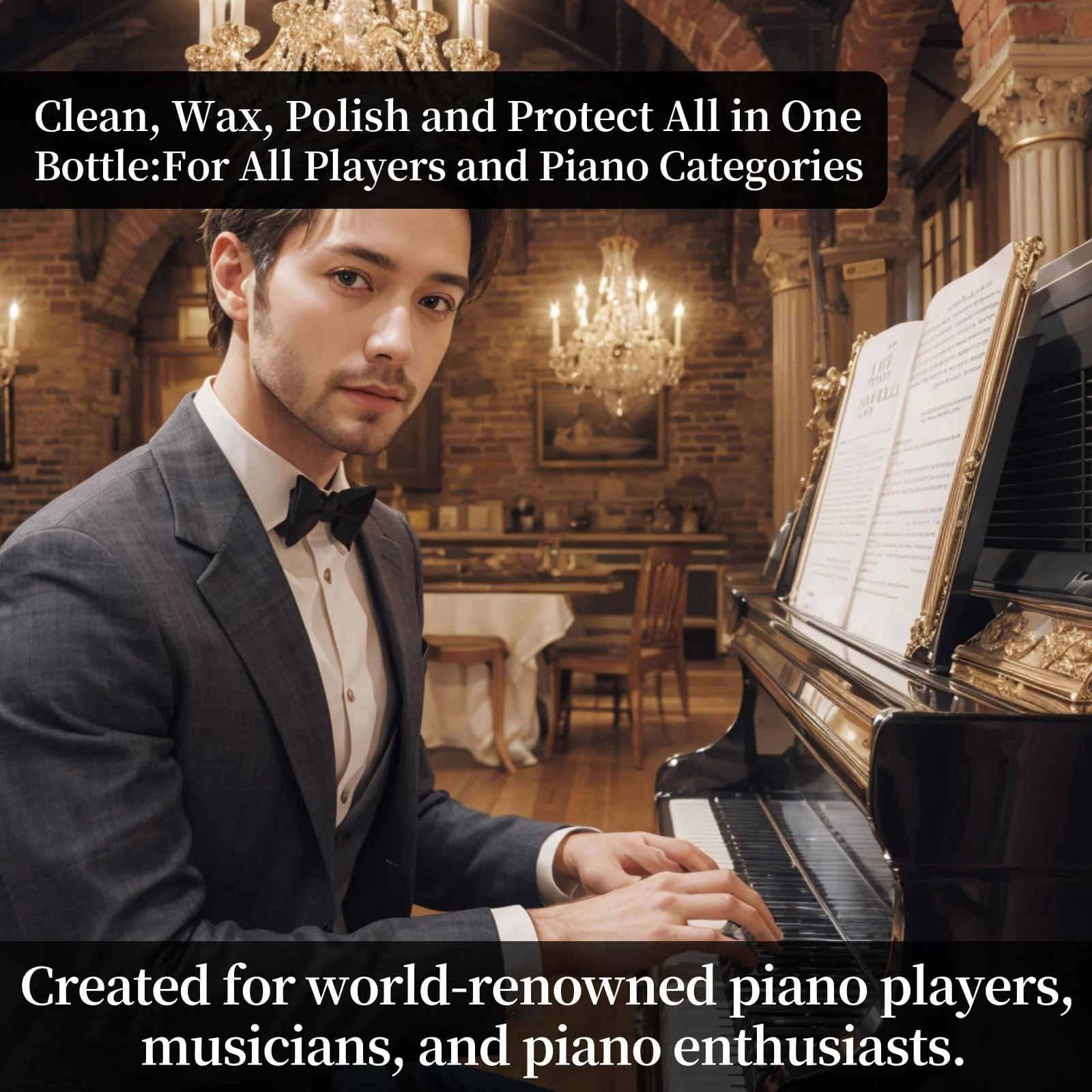 Piano Cleaner and Polish, Clean, Wax and Protect Glossy All in One Bottle Restore the Shine, Remove Fingerprints and Stains, and Enhance the Brightness of the Wood or Lacquer Finish, 8.45 Fl Oz - Image 5