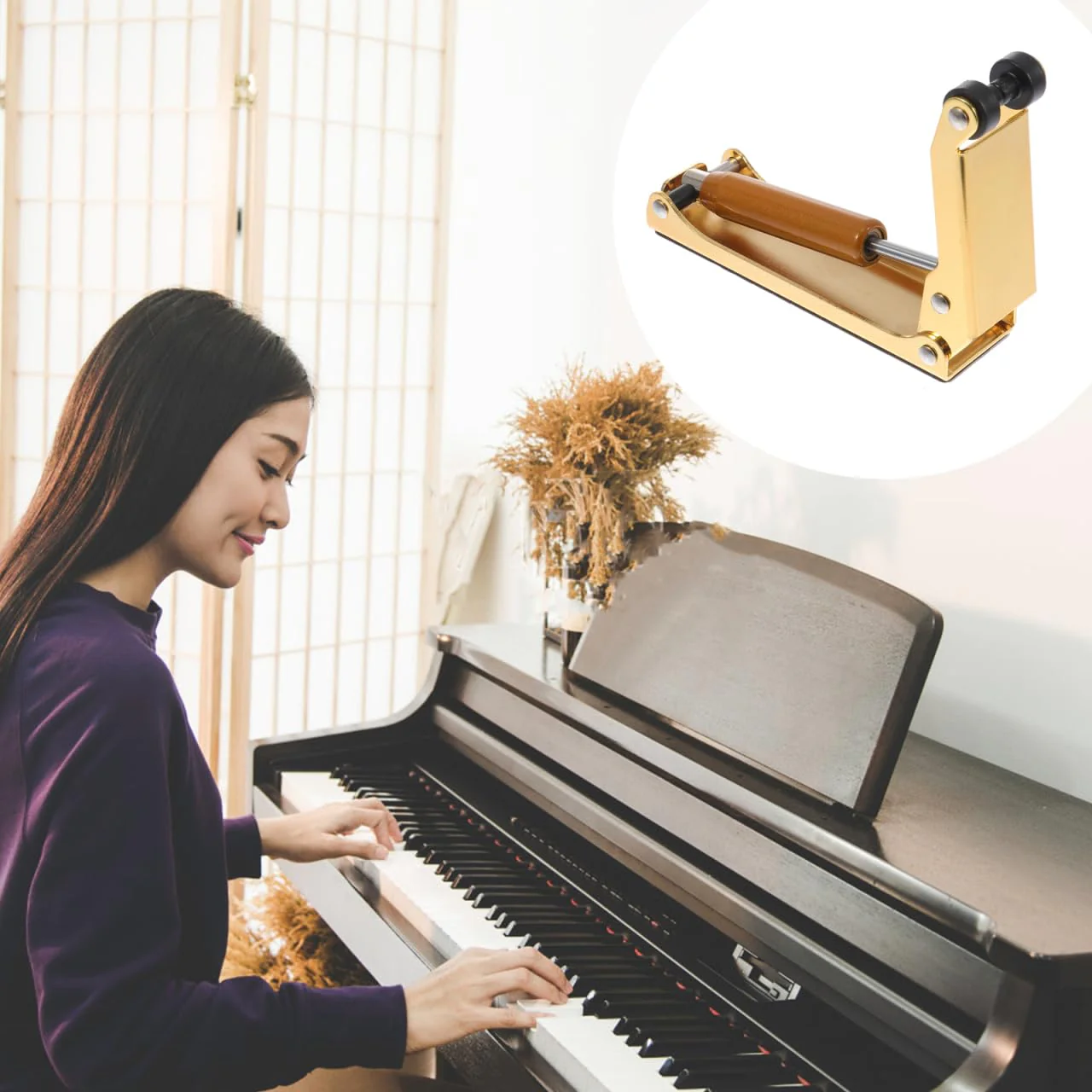 Piano Cover Buffer Device - Metal Finger Protection for 88 Key Piano Golden Slow Fall Control Bumper 9.5X7.5X2.7CM - Image 6