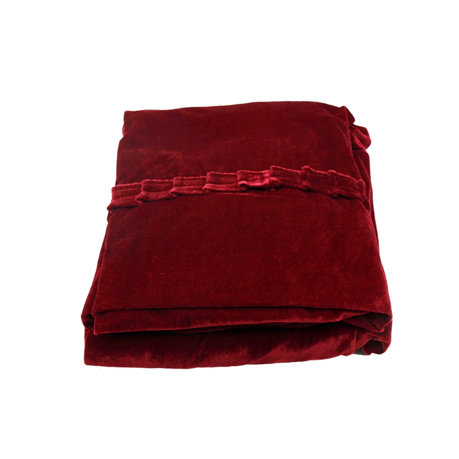 Piano Cover,Portable Foldable Pleuche Upright Full Piano Dust Cover Instruments Accessory (Red) - Image 2