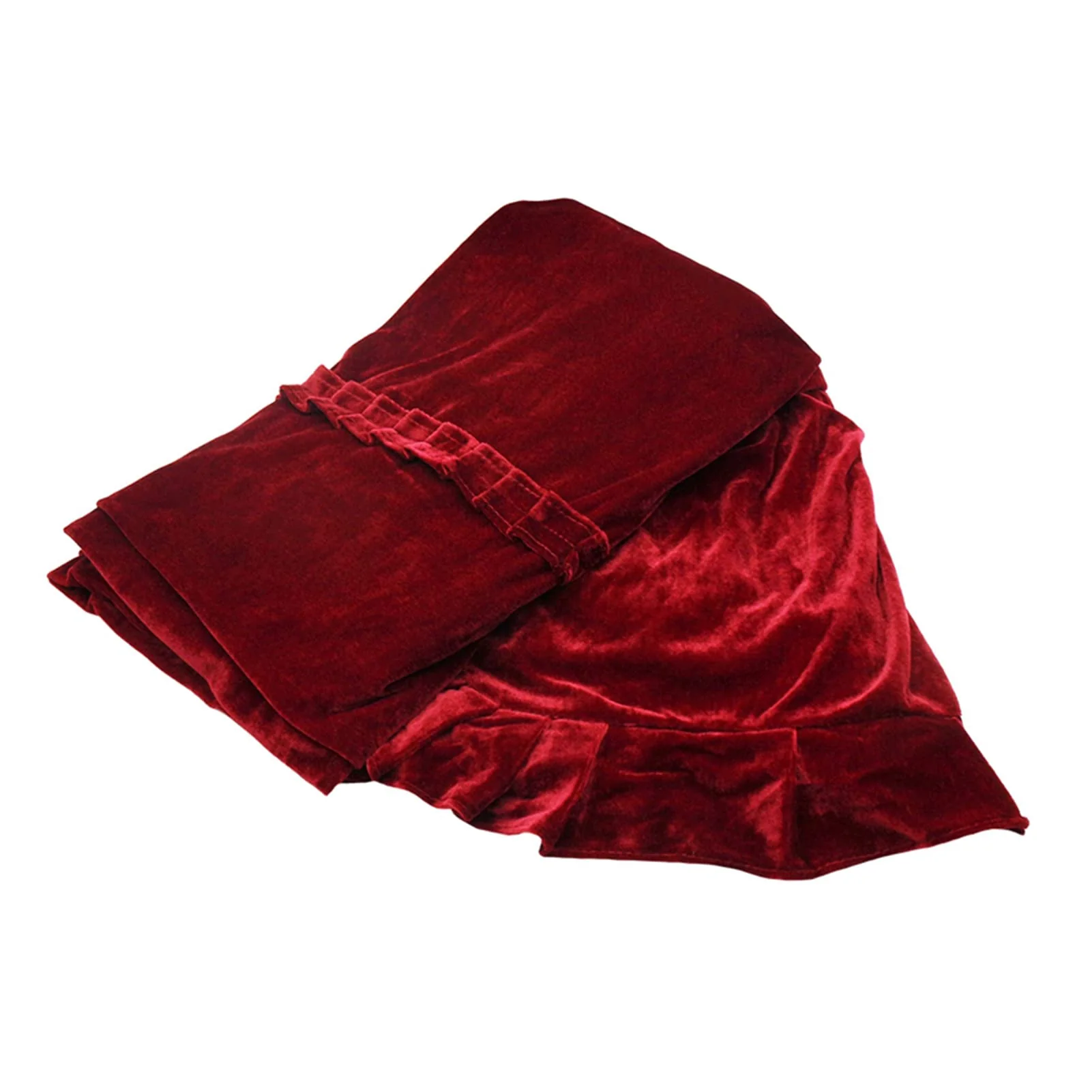 Piano Cover,Portable Foldable Pleuche Upright Full Piano Dust Cover Instruments Accessory (Red) - Image 7