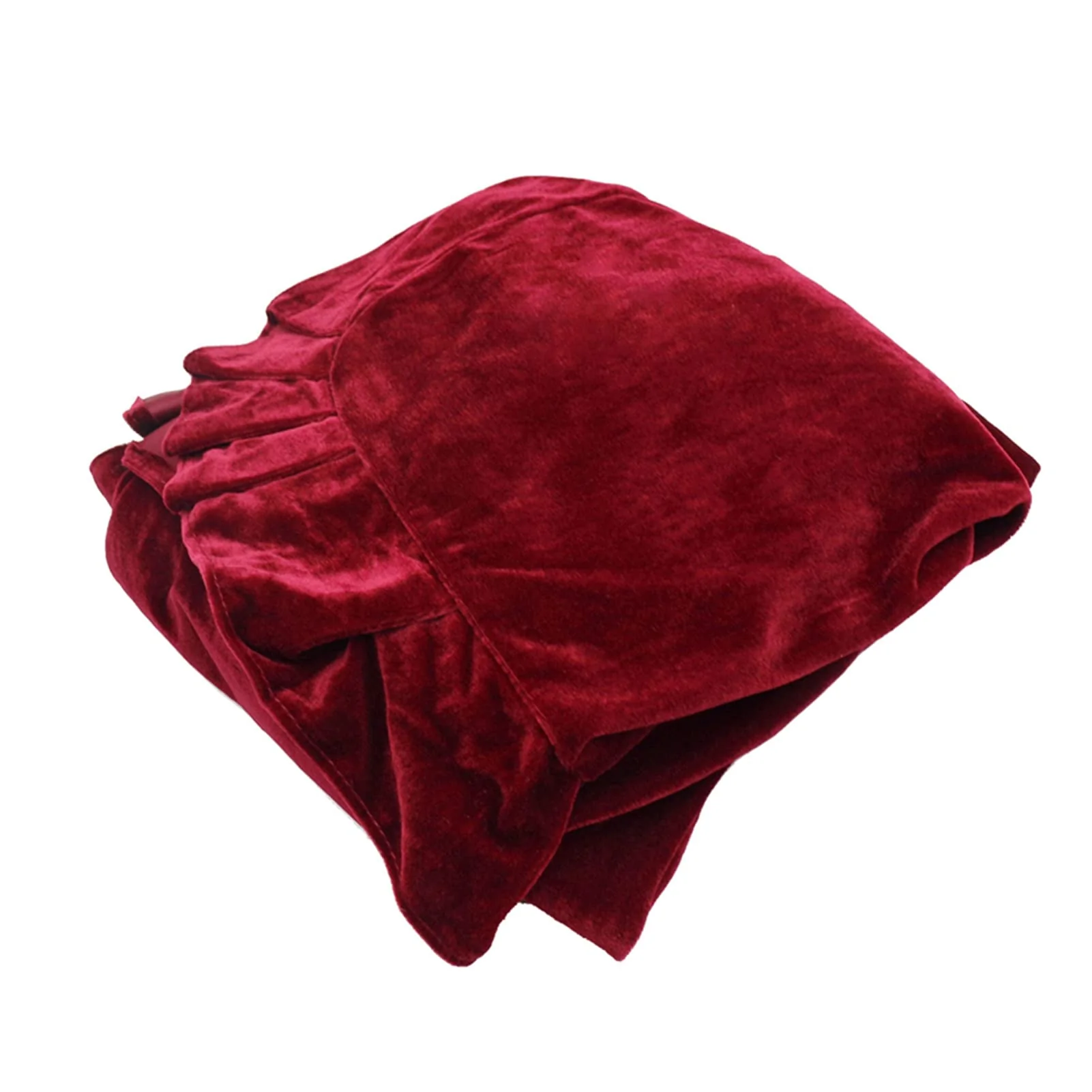 Piano Cover,Portable Foldable Pleuche Upright Full Piano Dust Cover Instruments Accessory (Red) - Image 8
